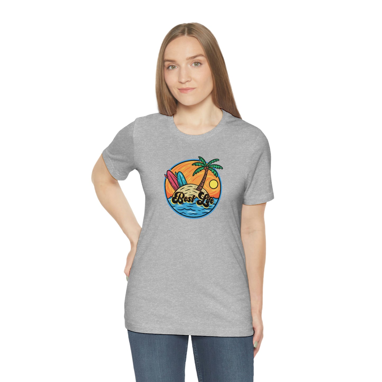 Best Life- Surfer Island Unisex Jersey Short Sleeve Tee