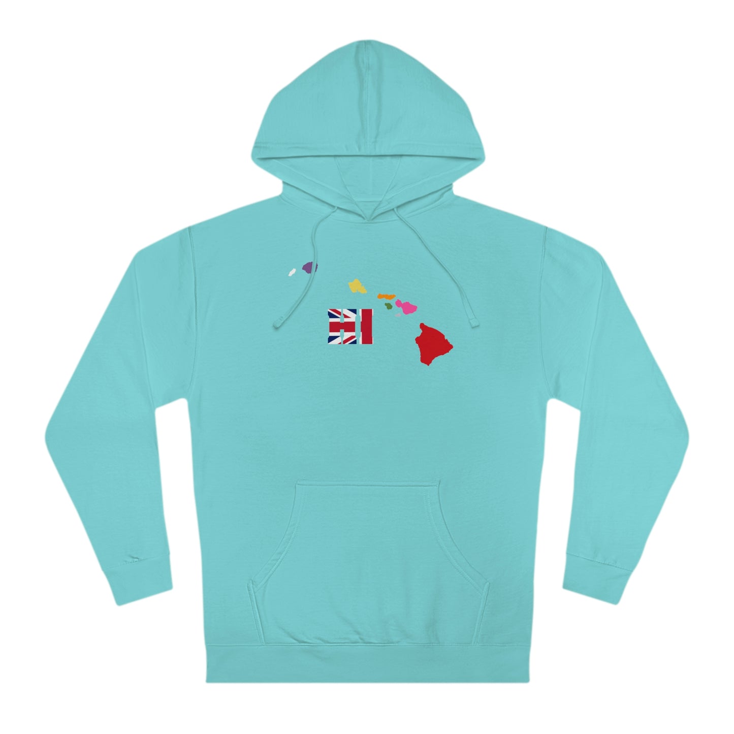 State Love-Hawaii Red/Blue Variation Unisex Hooded Sweatshirt