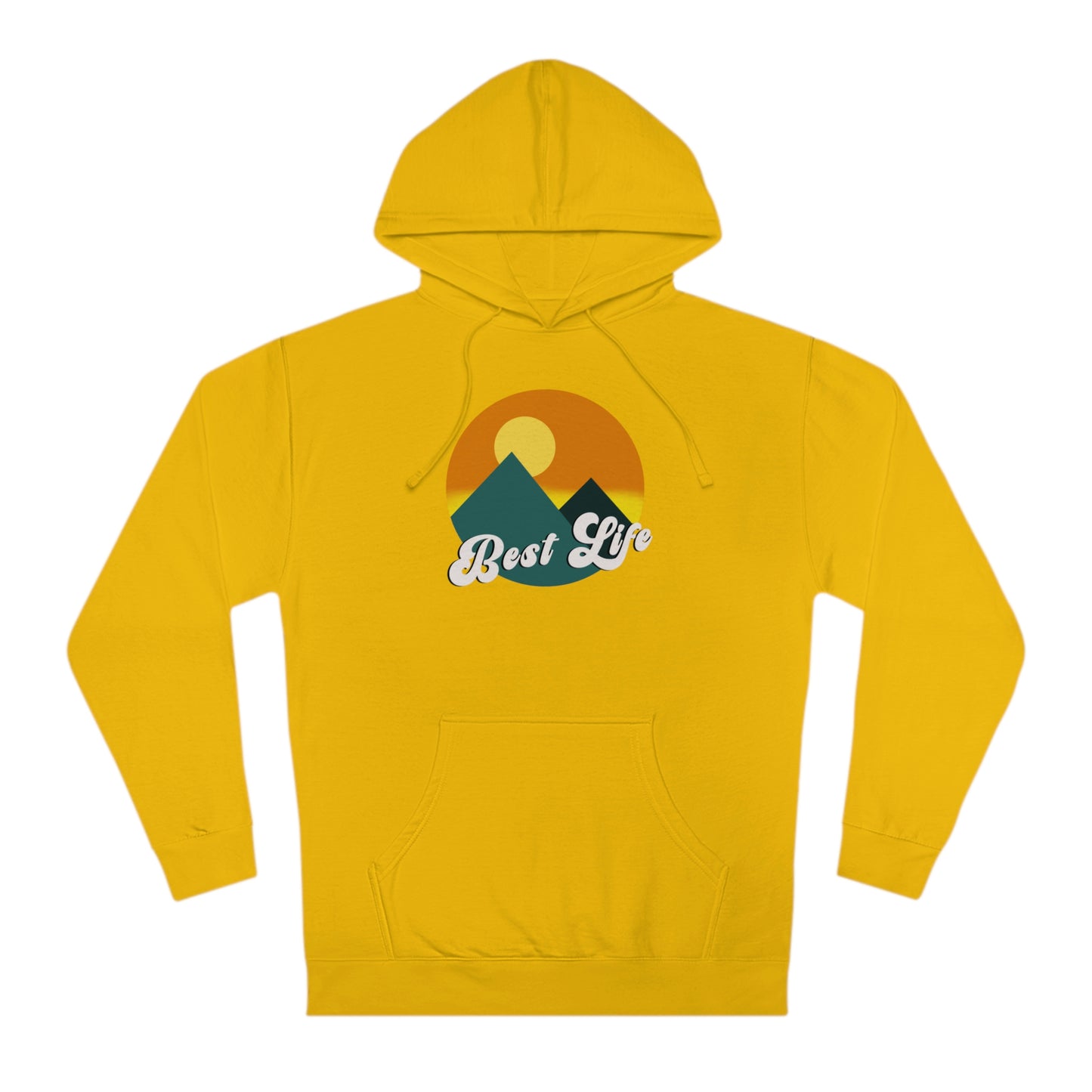Best Life- Mountain Landscape Unisex Hooded Sweatshirt