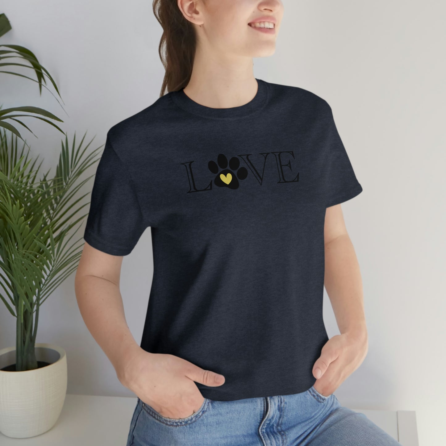 NWT Paw Print Yellow Unisex Jersey Short Sleeve Tee