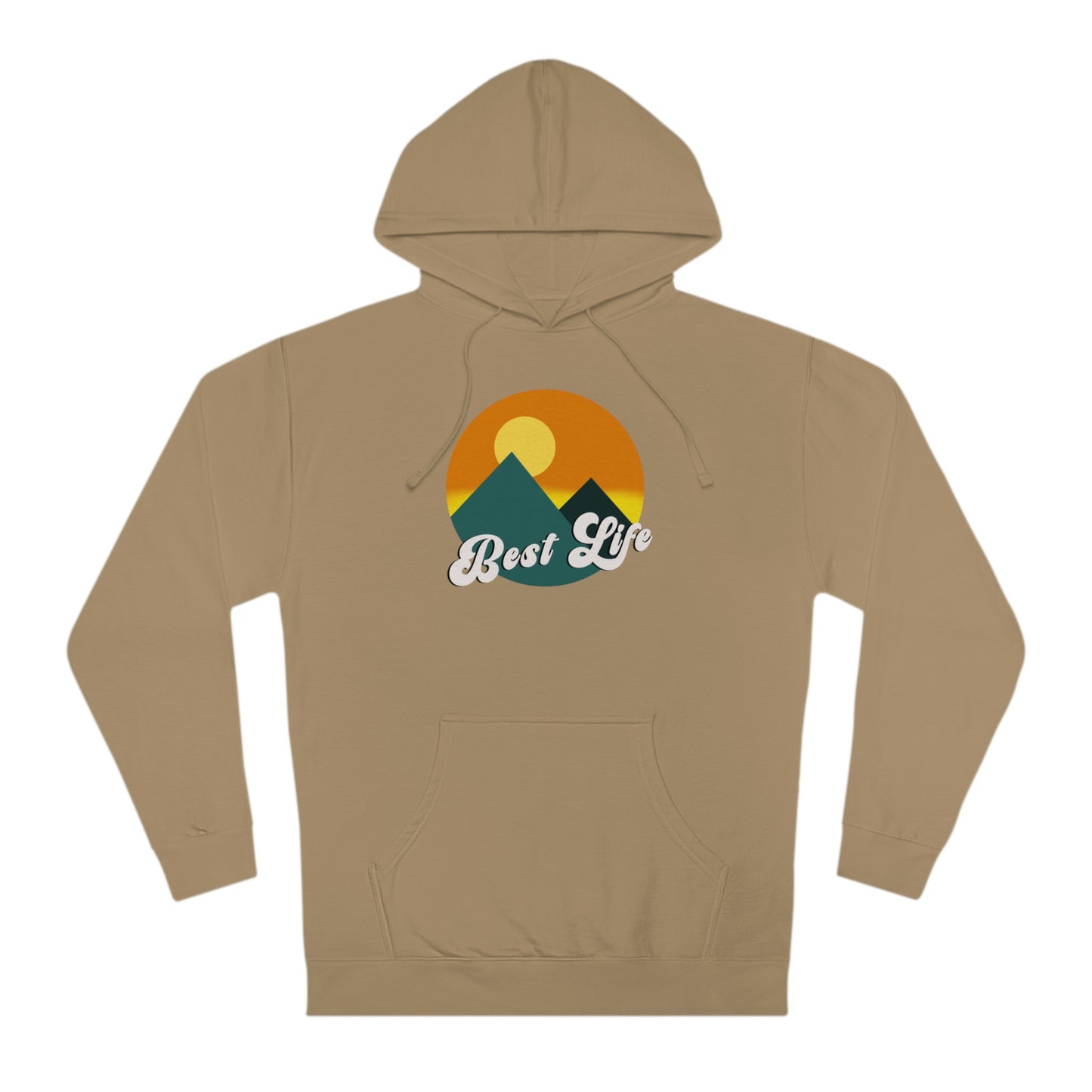 Best Life- Mountain Landscape Unisex Hooded Sweatshirt