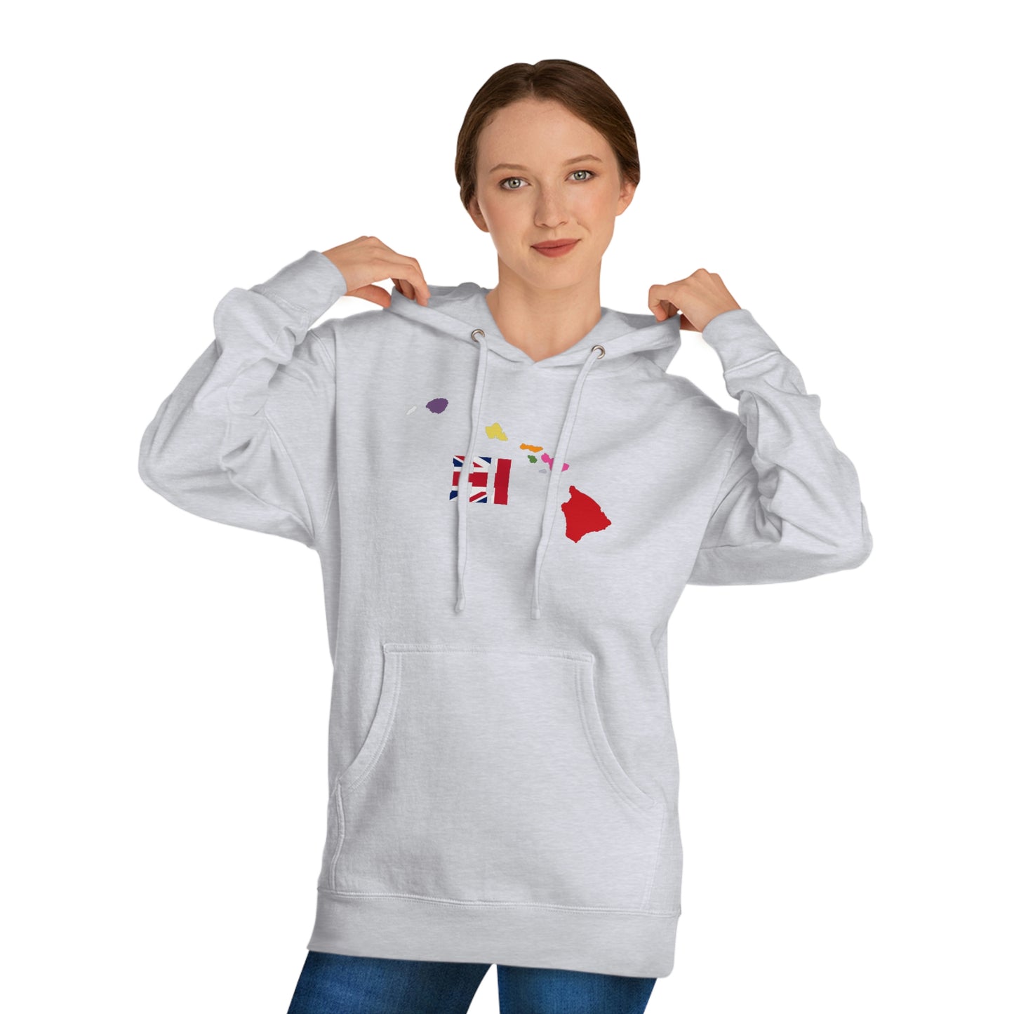 State Love-Hawaii Red/Blue Variation Unisex Hooded Sweatshirt