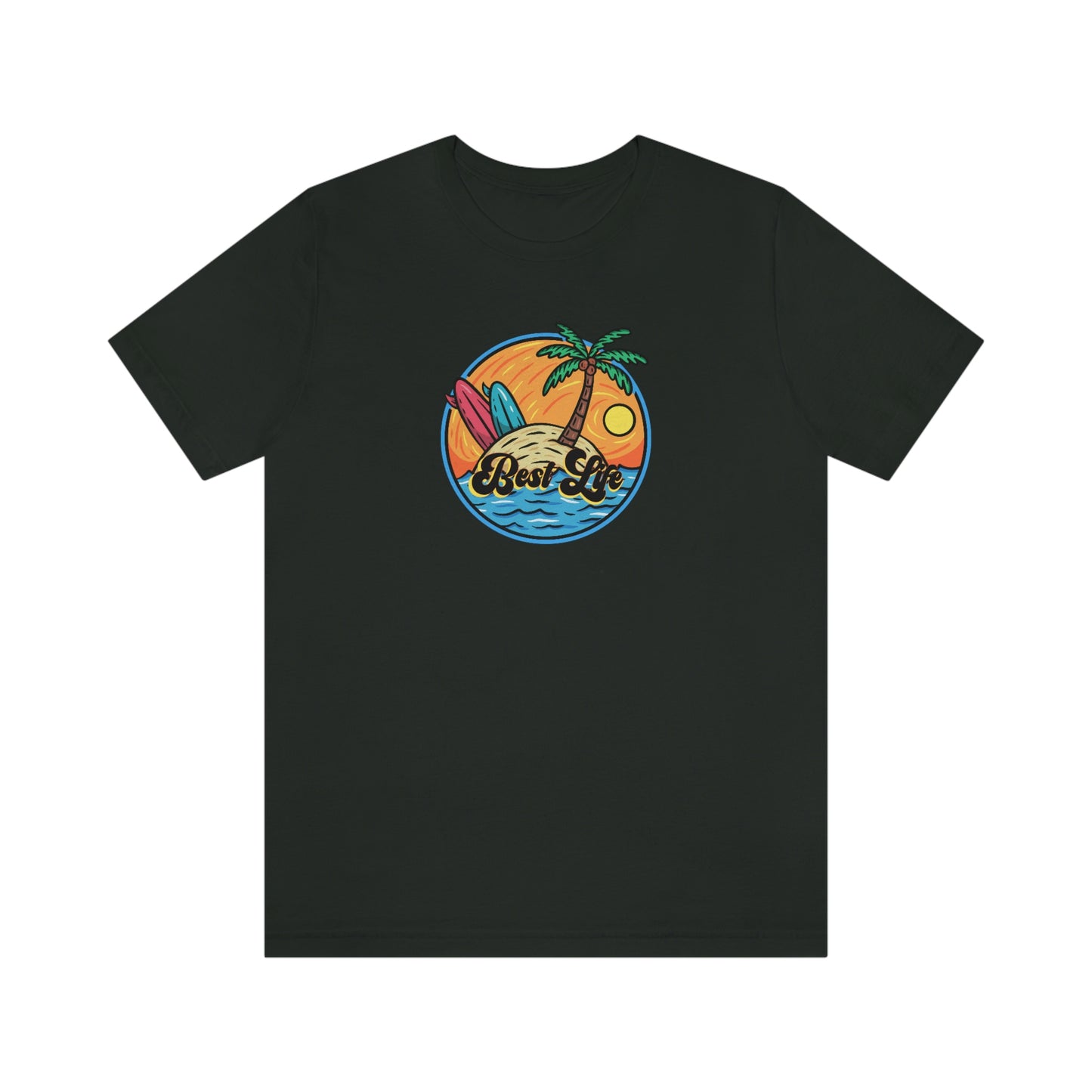 Best Life- Surfer Island Unisex Jersey Short Sleeve Tee