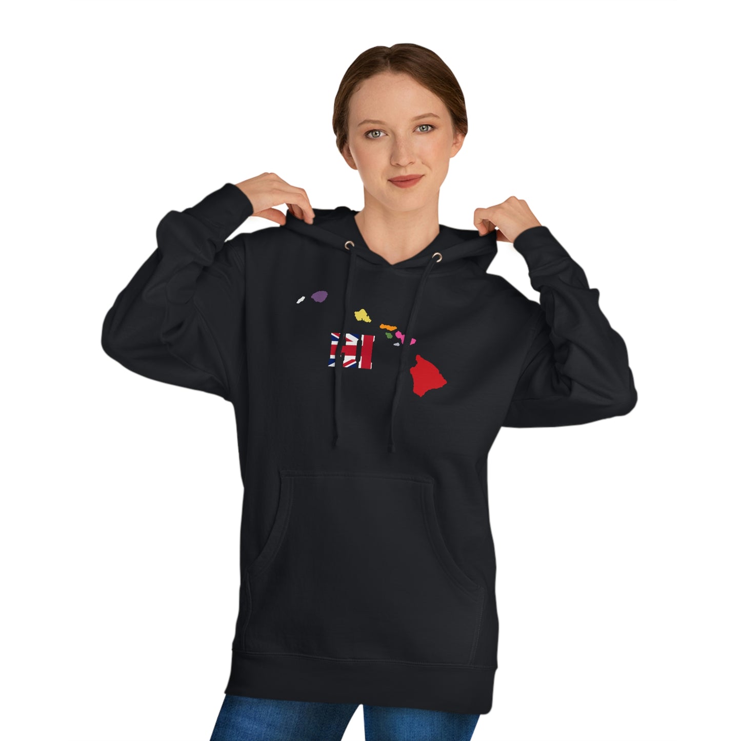 State Love-Hawaii Red/Blue Variation Unisex Hooded Sweatshirt