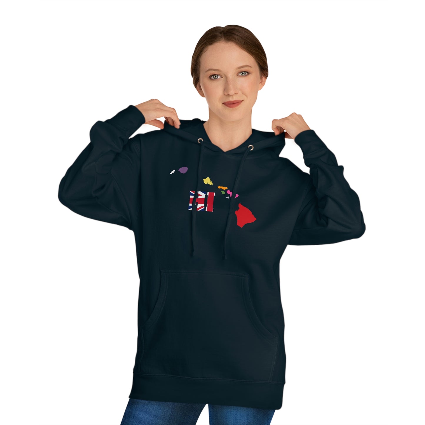 State Love-Hawaii Red/Blue Variation Unisex Hooded Sweatshirt