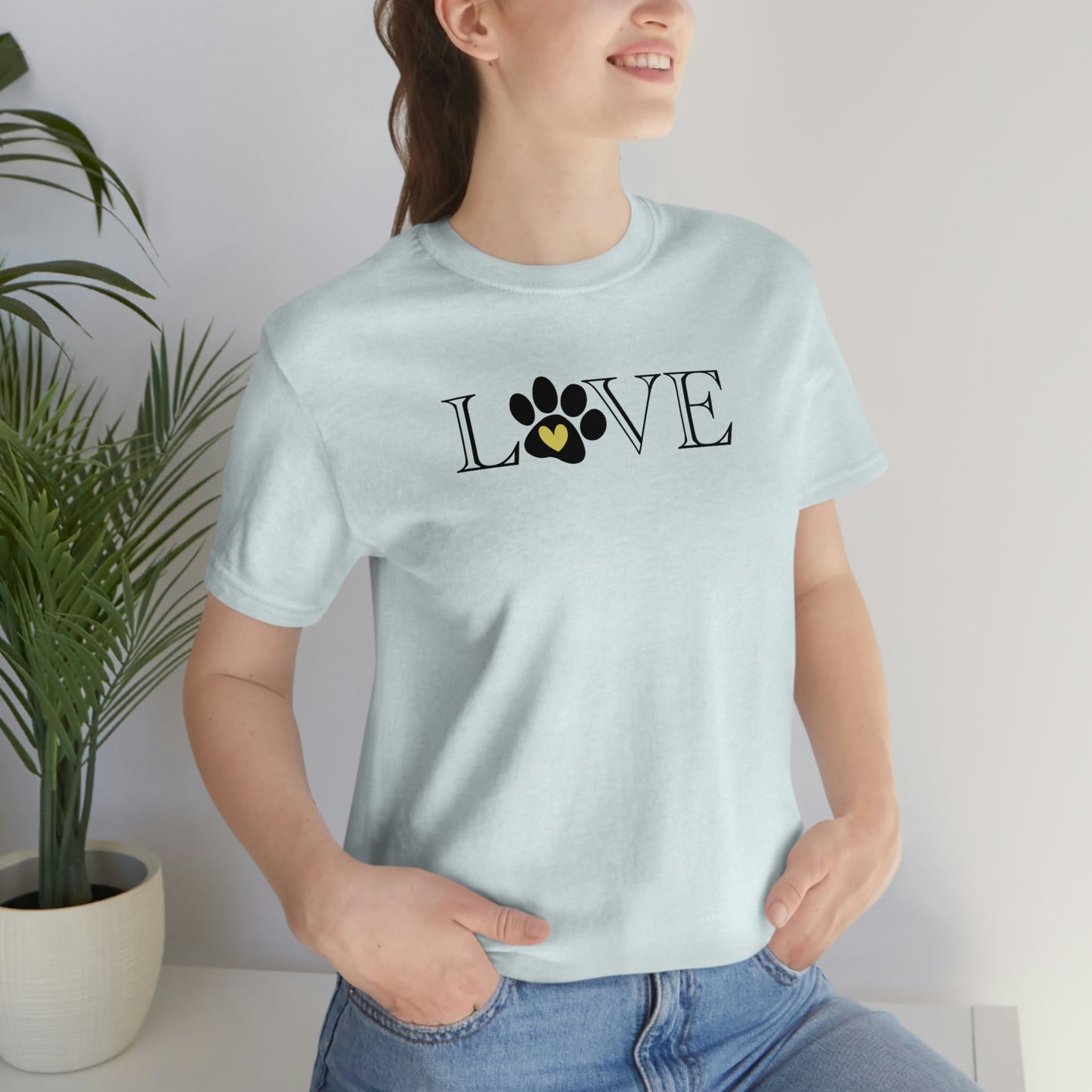 NWT Paw Print Yellow Unisex Jersey Short Sleeve Tee