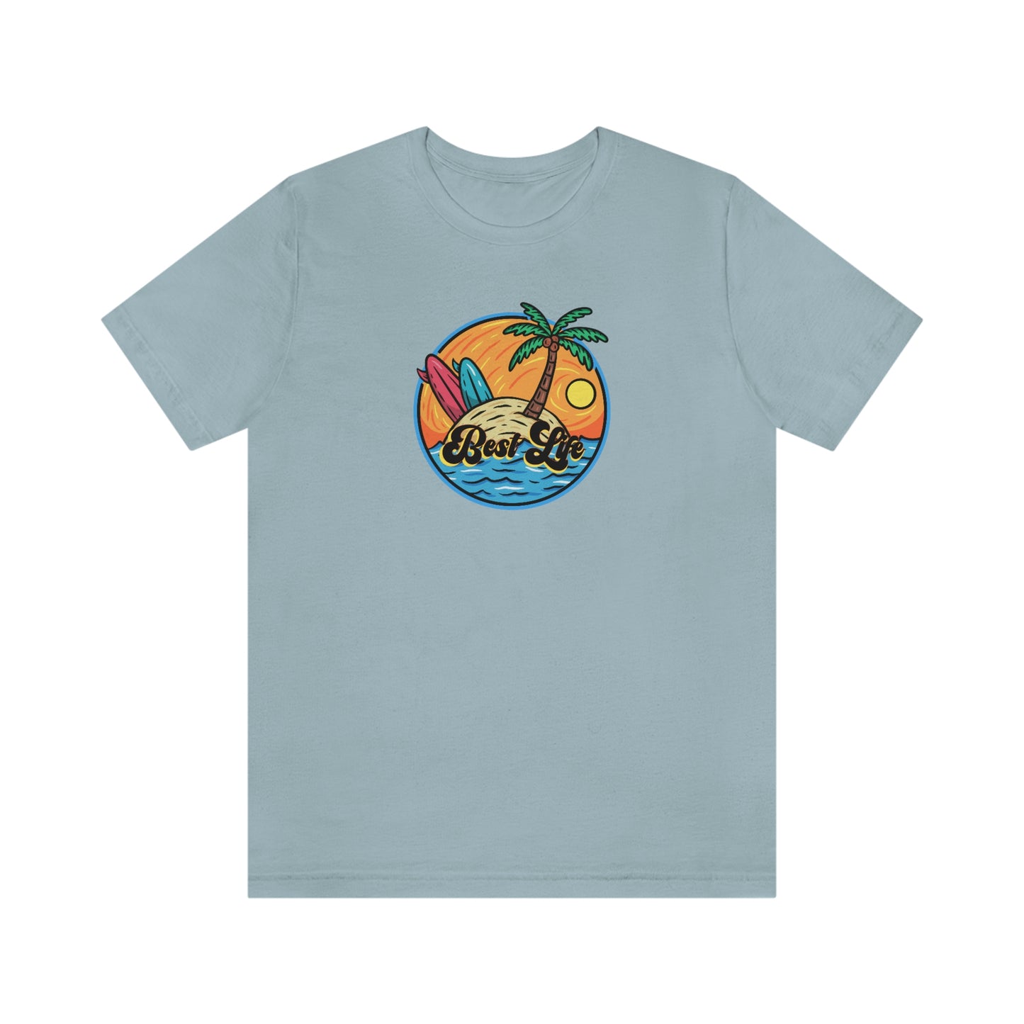 Best Life- Surfer Island Unisex Jersey Short Sleeve Tee