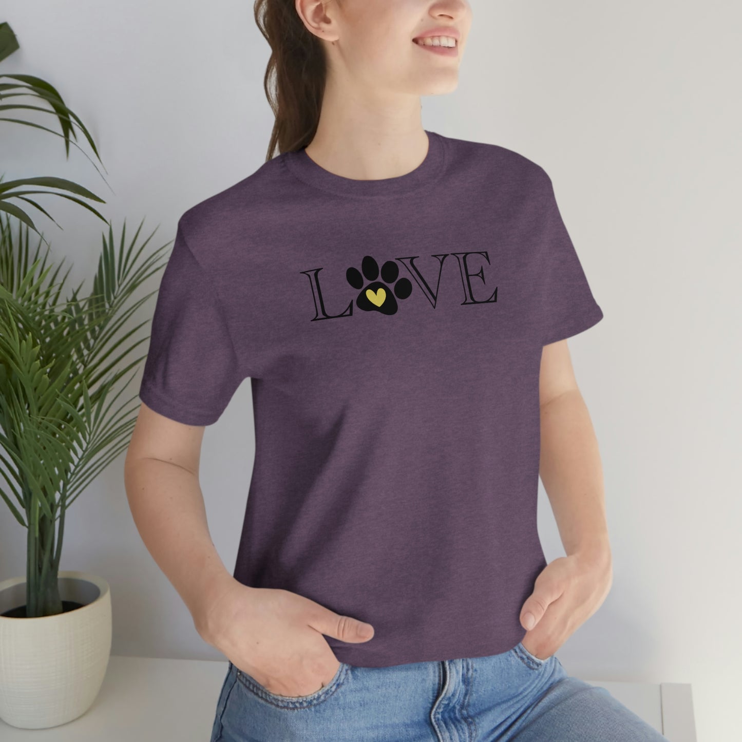 NWT Paw Print Yellow Unisex Jersey Short Sleeve Tee