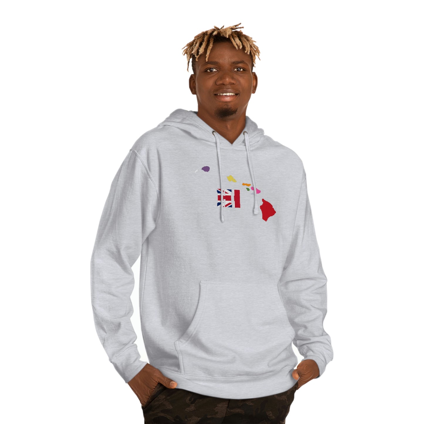 State Love-Hawaii Red/Blue Variation Unisex Hooded Sweatshirt