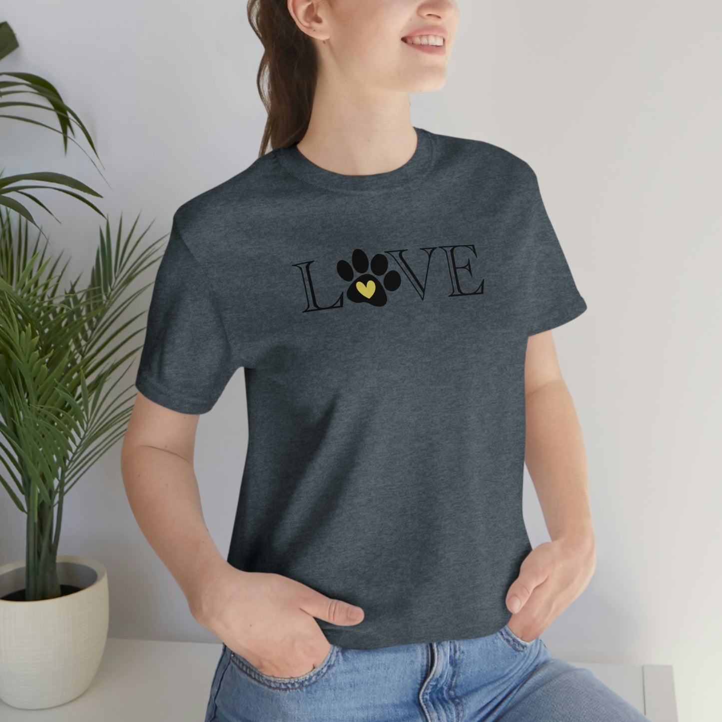 NWT Paw Print Yellow Unisex Jersey Short Sleeve Tee