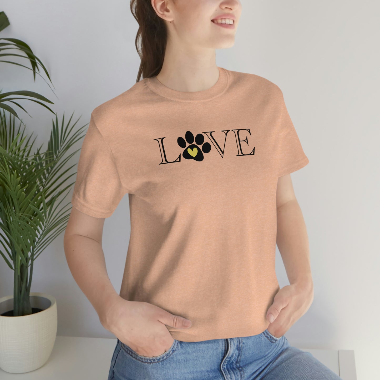 NWT Paw Print Yellow Unisex Jersey Short Sleeve Tee