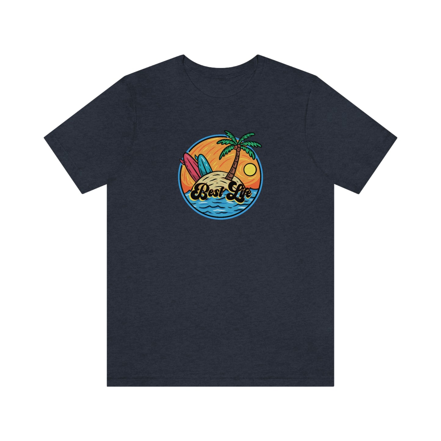Best Life- Surfer Island Unisex Jersey Short Sleeve Tee
