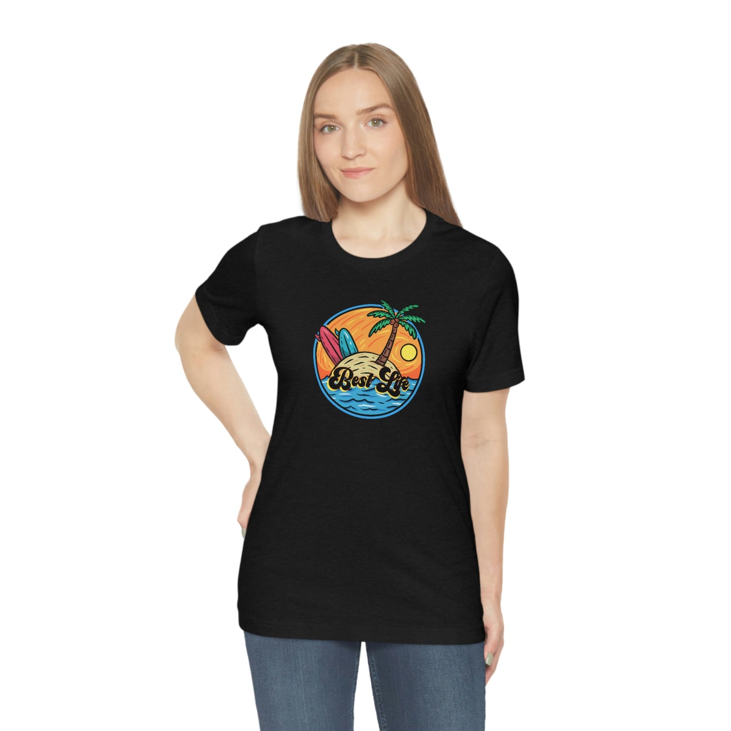 Best Life- Surfer Island Unisex Jersey Short Sleeve Tee