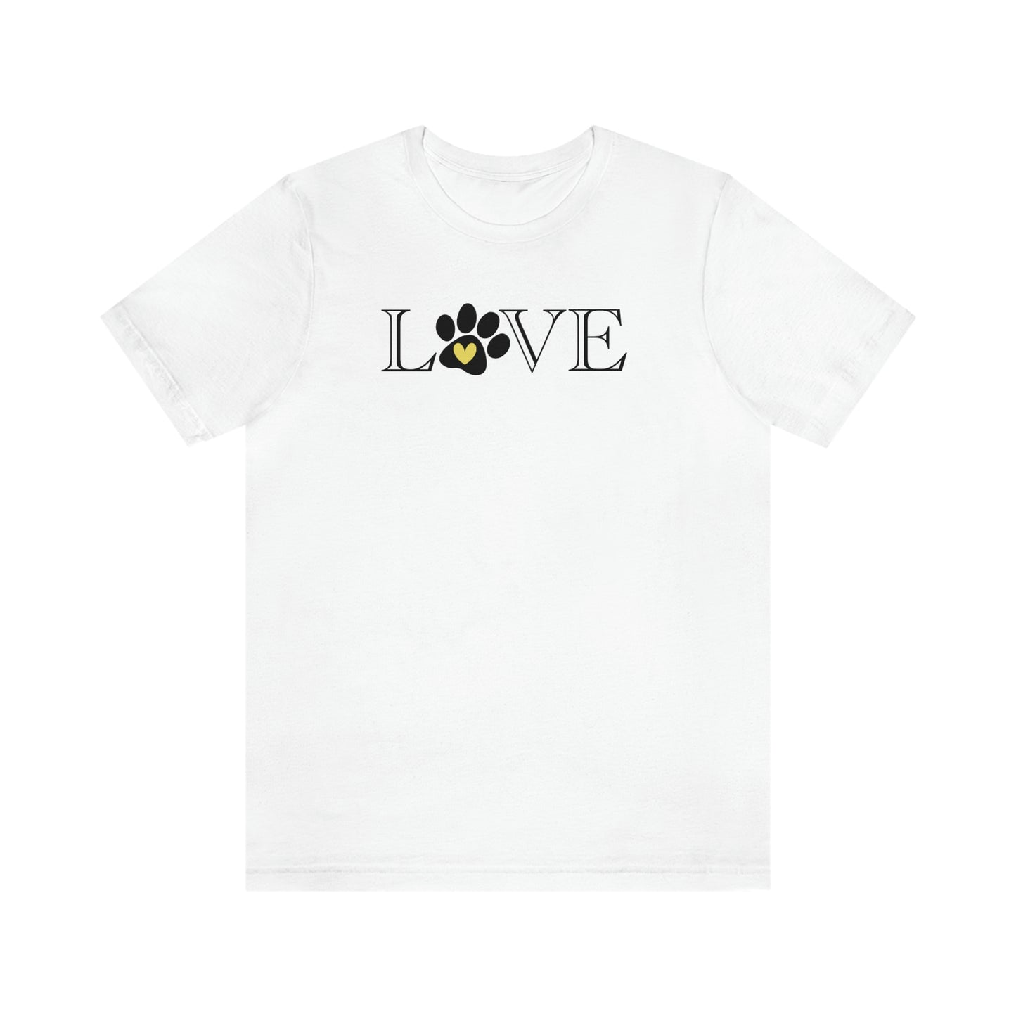 NWT Paw Print Yellow Unisex Jersey Short Sleeve Tee