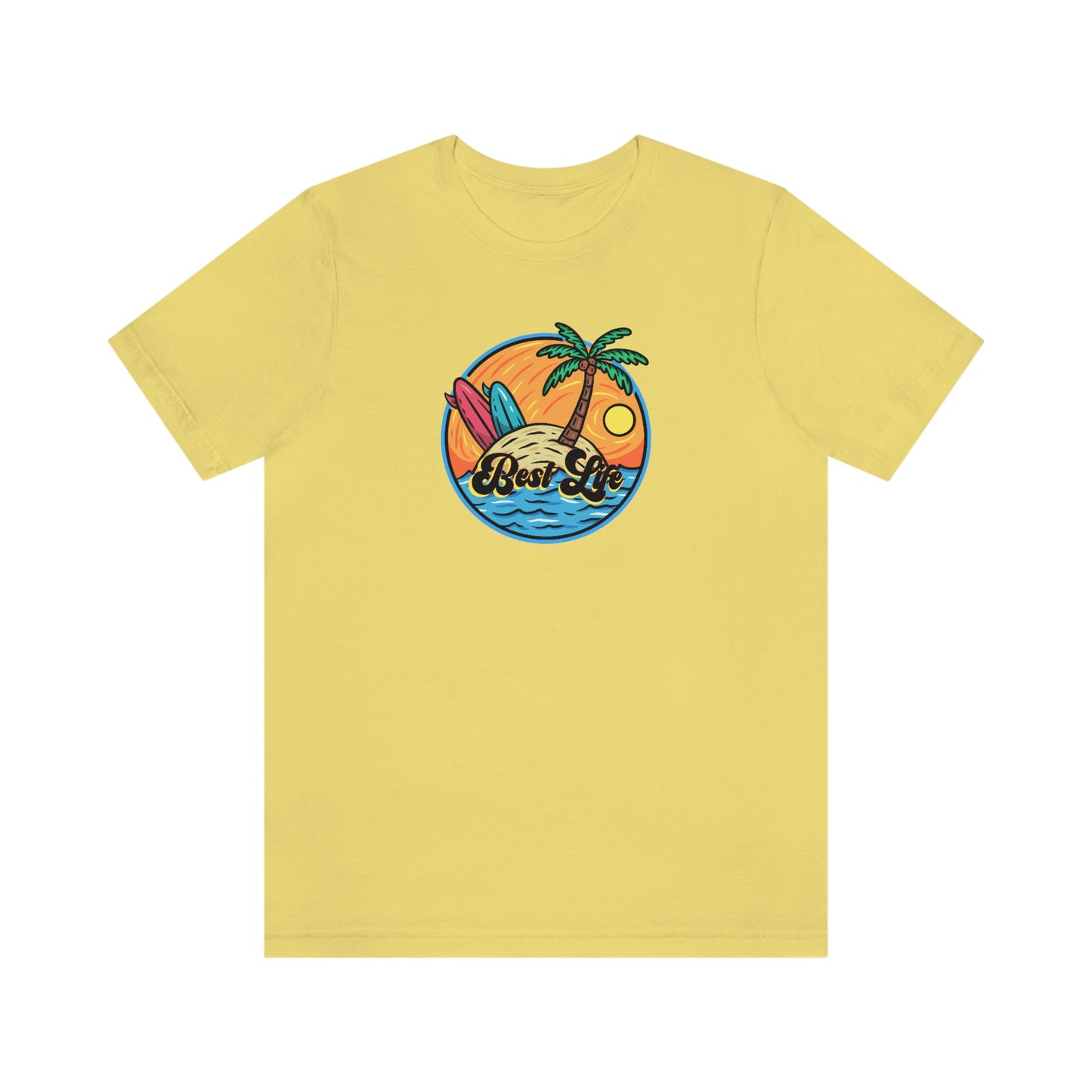 Best Life- Surfer Island Unisex Jersey Short Sleeve Tee