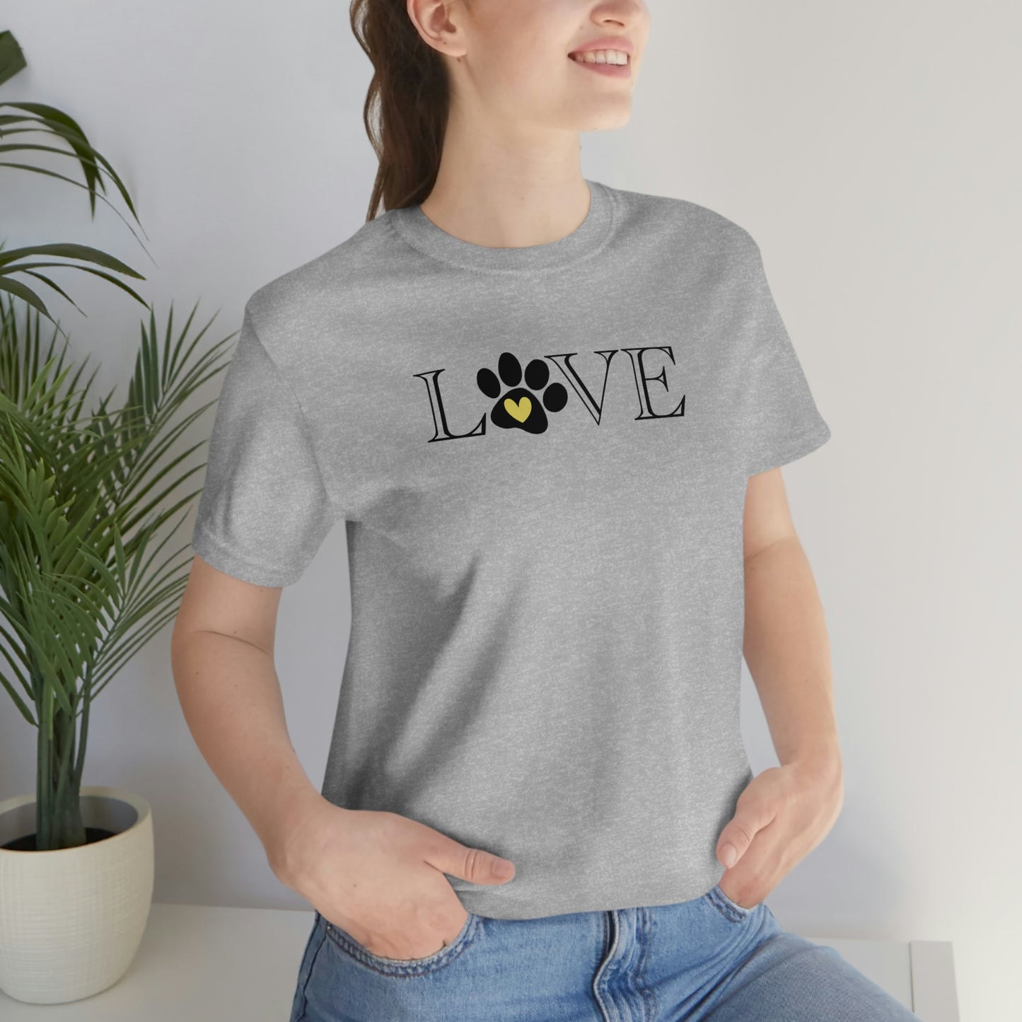 NWT Paw Print Yellow Unisex Jersey Short Sleeve Tee