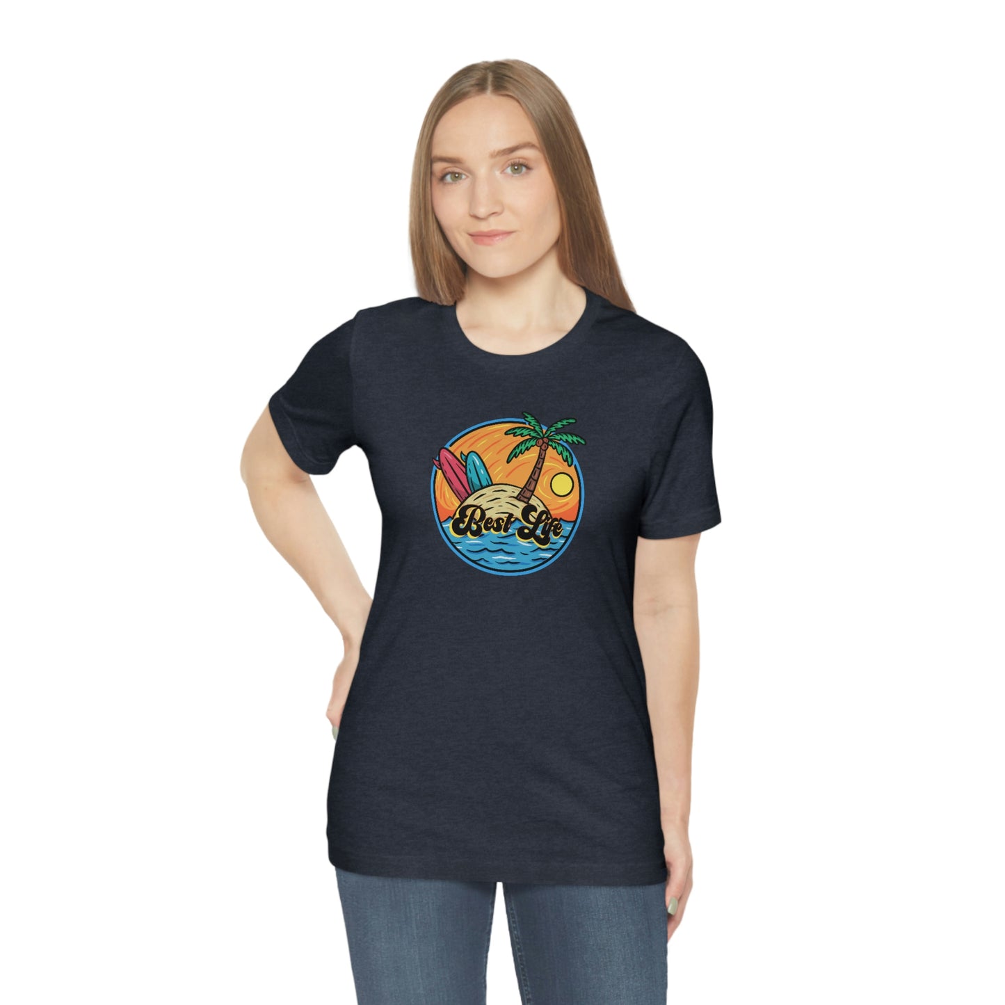 Best Life- Surfer Island Unisex Jersey Short Sleeve Tee