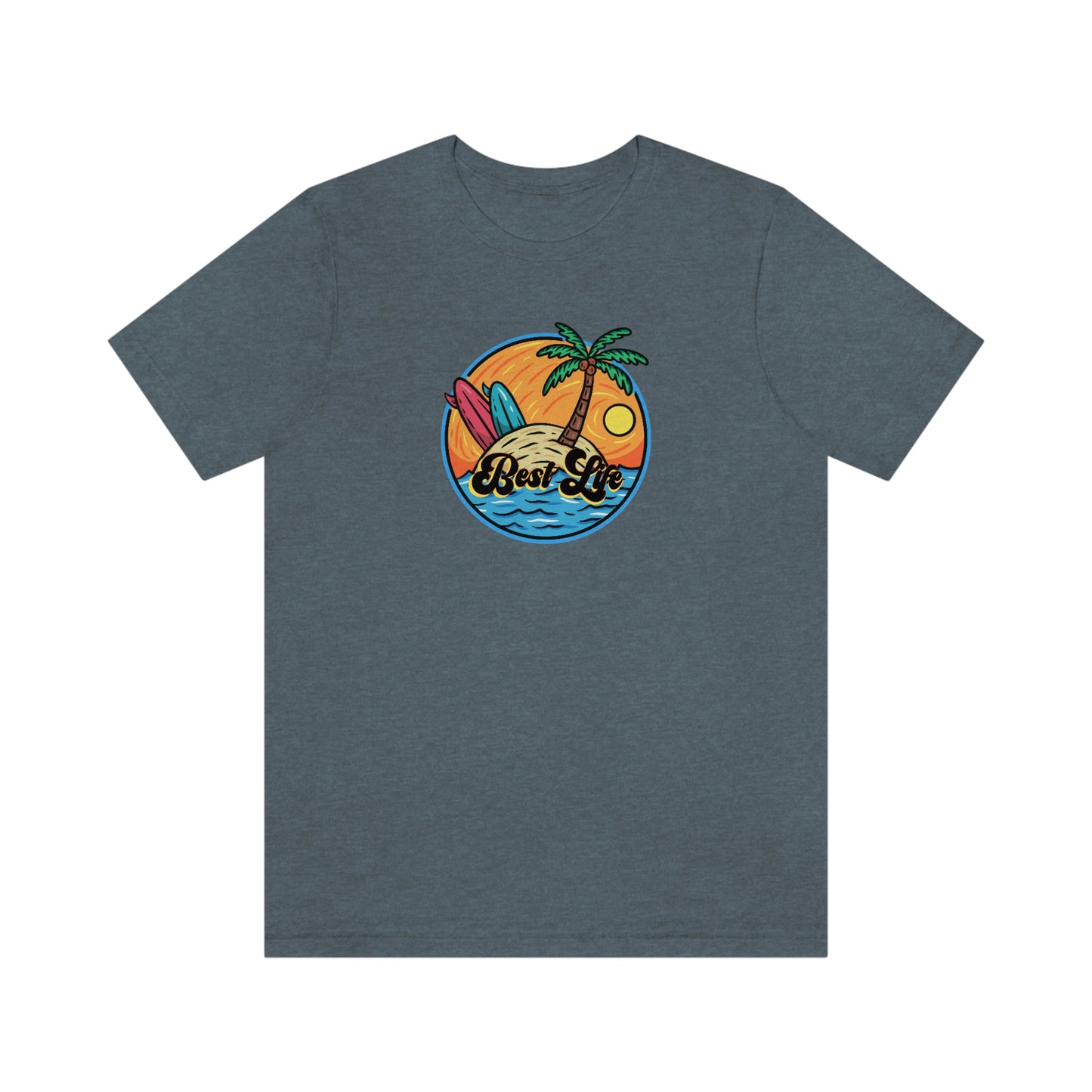 Best Life- Surfer Island Unisex Jersey Short Sleeve Tee
