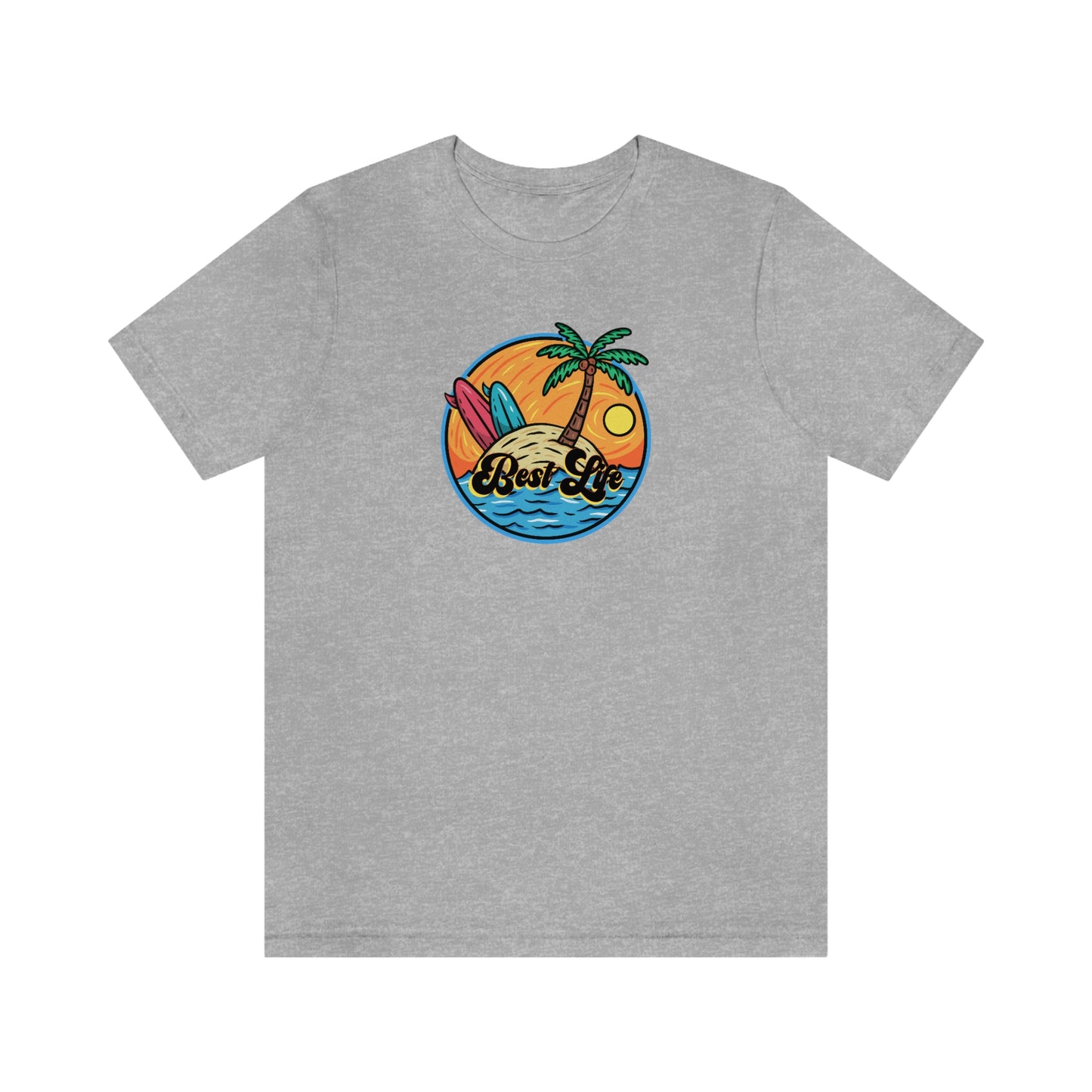 Best Life- Surfer Island Unisex Jersey Short Sleeve Tee