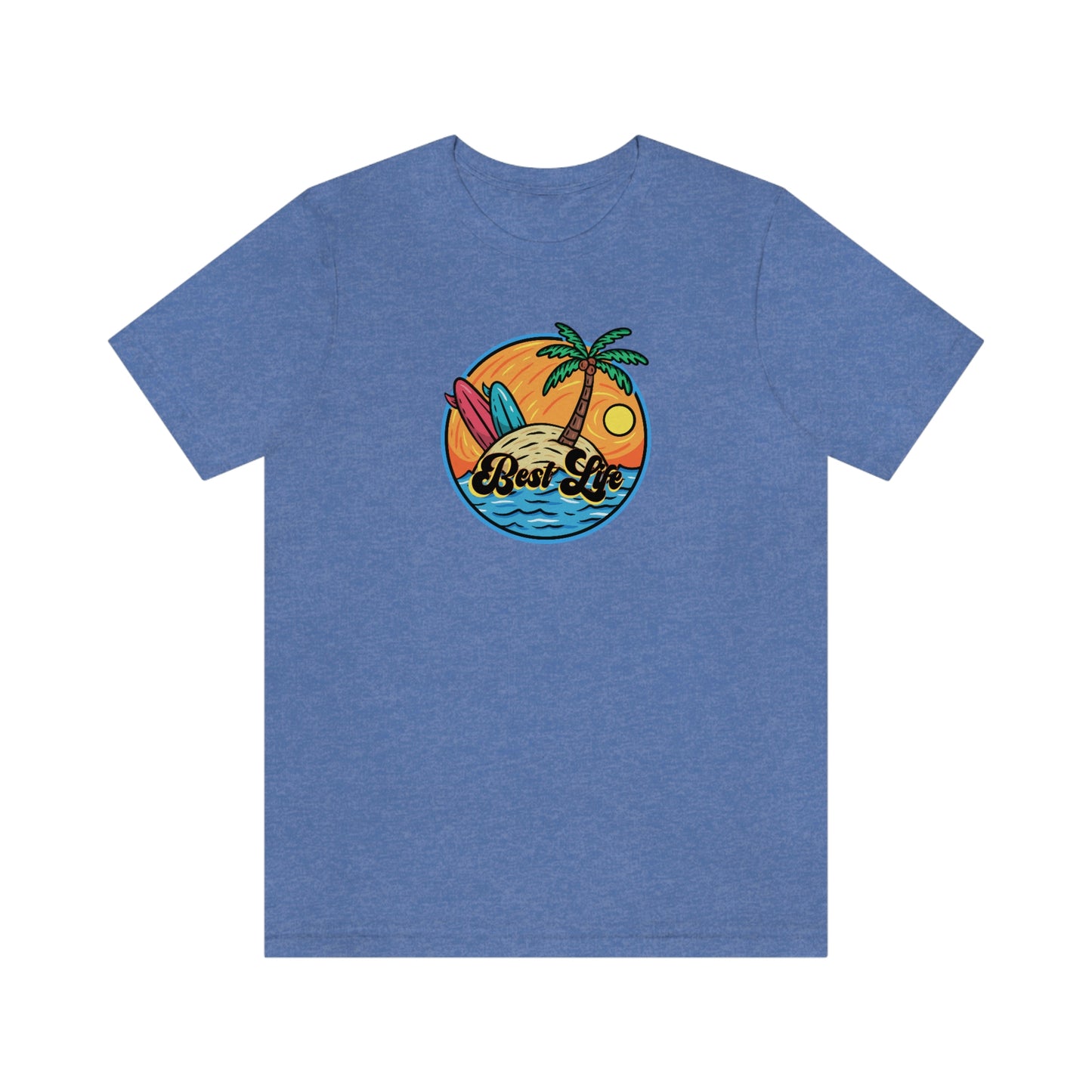 Best Life- Surfer Island Unisex Jersey Short Sleeve Tee