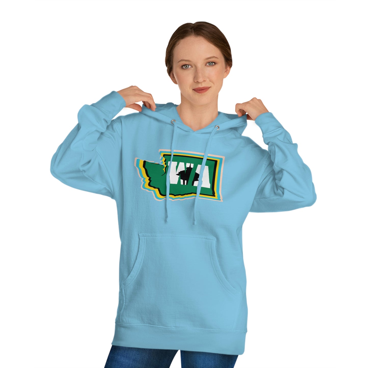 State Love- Washington Alternate Green SN Unisex Hooded Sweatshirt