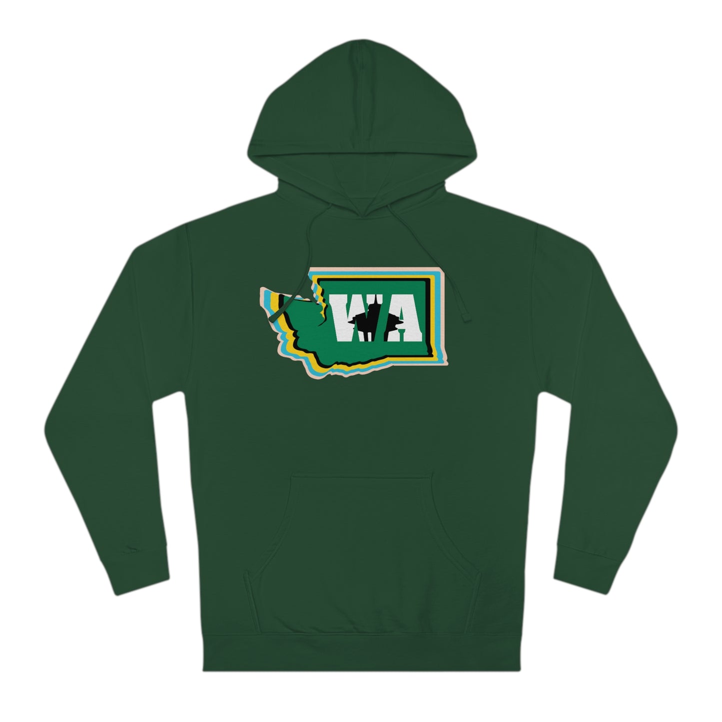 State Love- Washington Alternate Green SN Unisex Hooded Sweatshirt