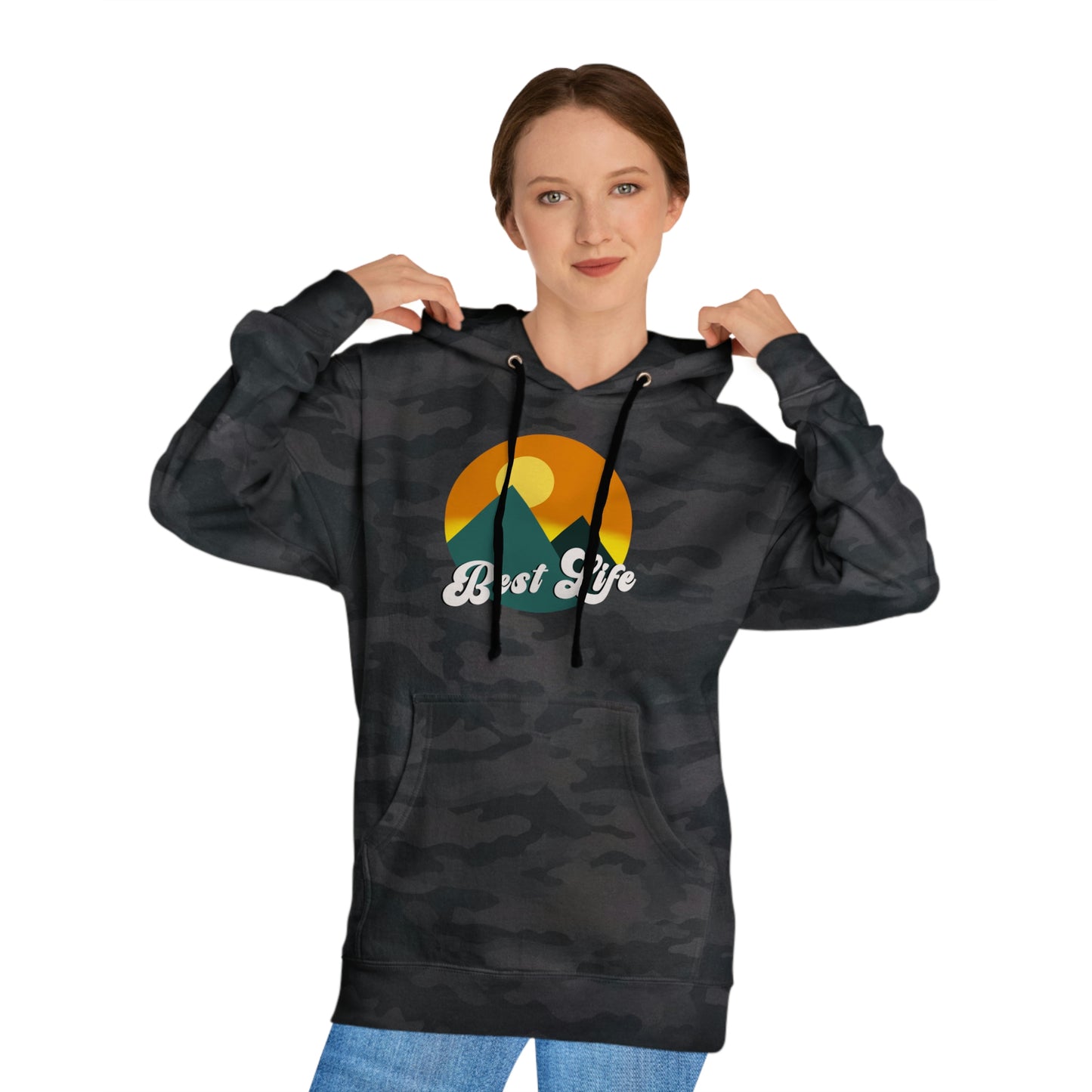 Best Life- Mountain Landscape Unisex Hooded Sweatshirt