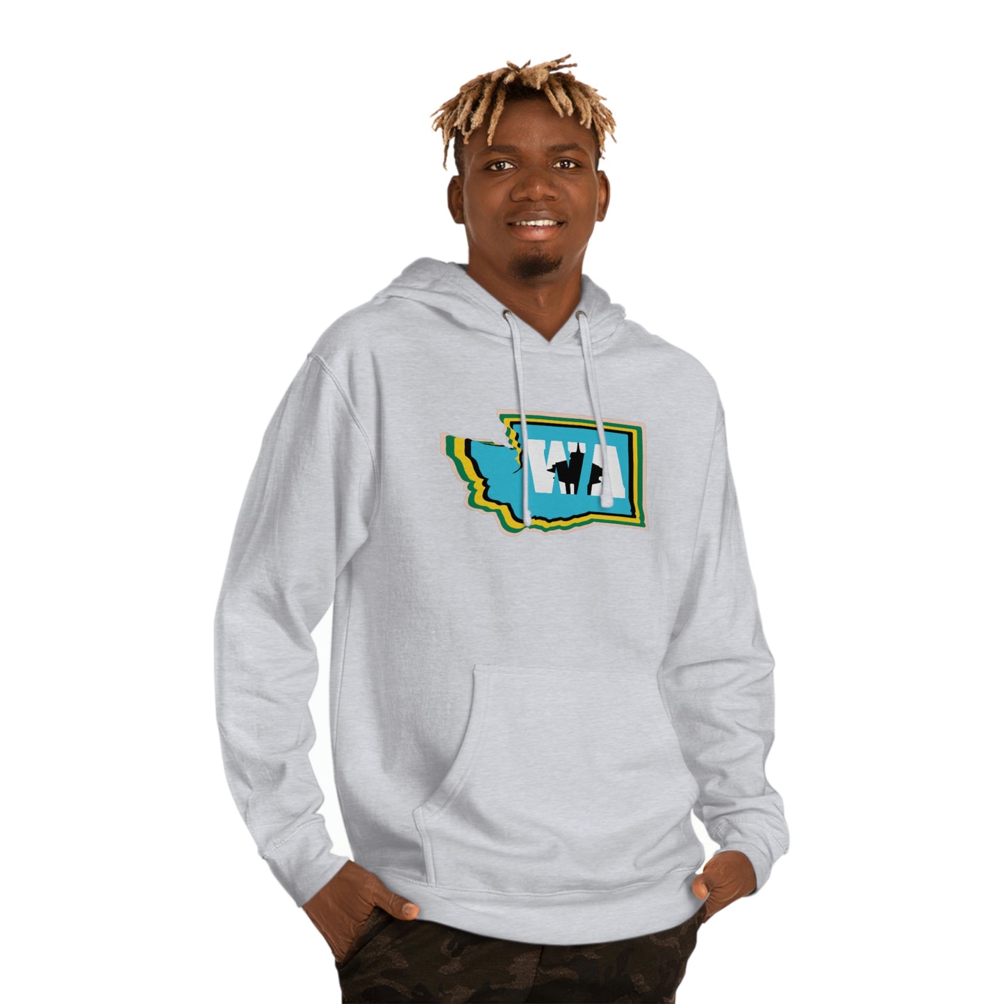 State Love-Washington Alternate Blue SN Unisex Hooded Sweatshirt