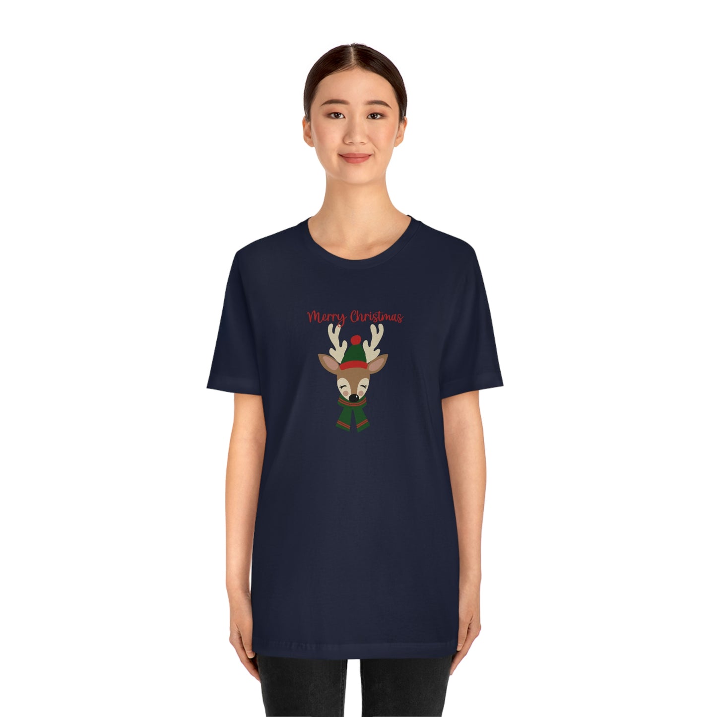 Holiday Reindeer 2 Unisex Jersey Short Sleeve Tee