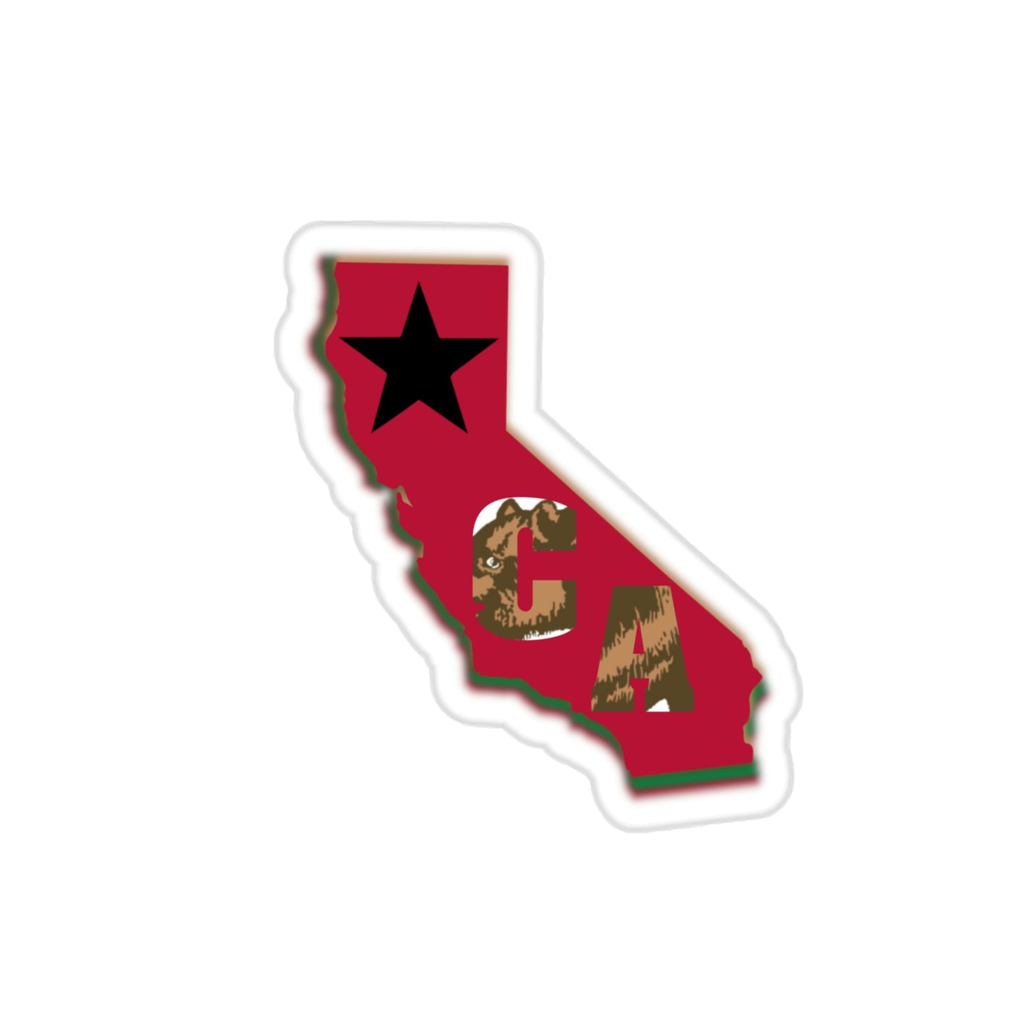 NWT- California Red Kiss-Cut Stickers