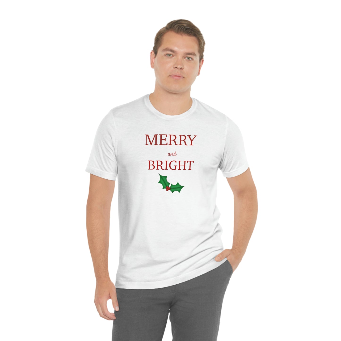 Holiday Merry Unisex Jersey Short Sleeve Tee