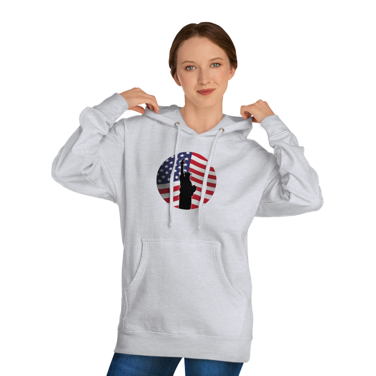 Holiday Lady Liberty 2 Unisex Hooded Sweatshirt