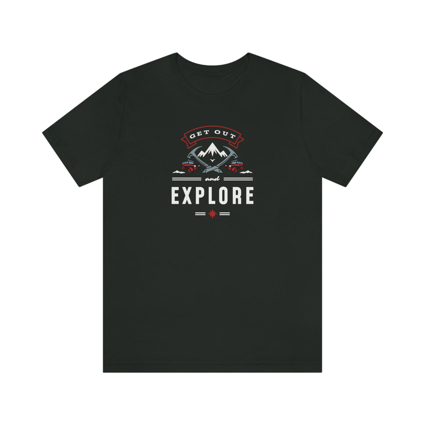 NWT - Get Out and Explore Unisex Jersey Short Sleeve Tee