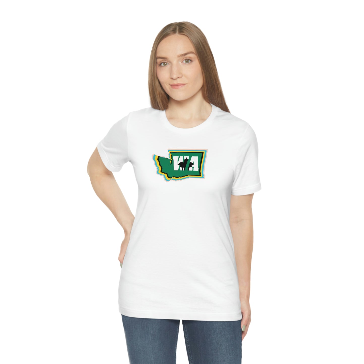 State Love- Washington Alternate Green SN Unisex Jersey Short Sleeve Tee