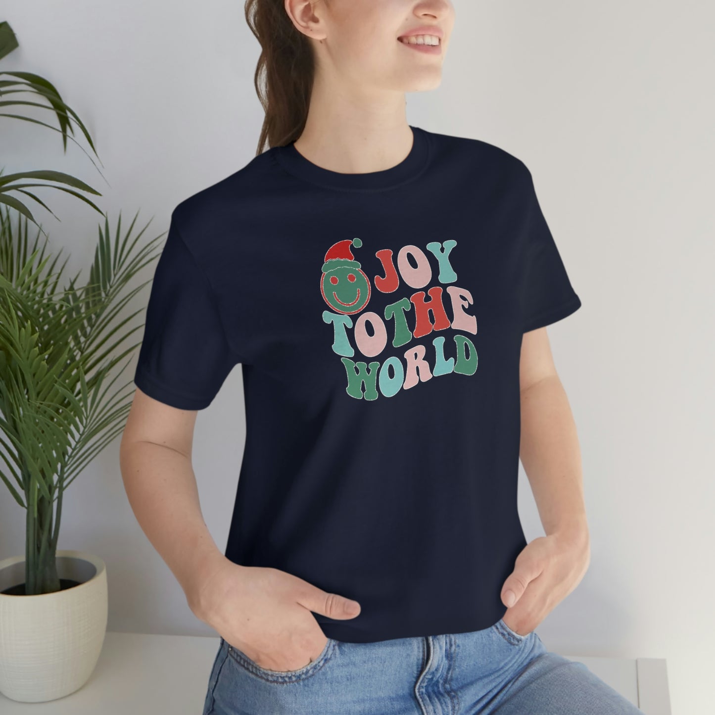 Holiday Joy To The World Unisex Jersey Short Sleeve Tee