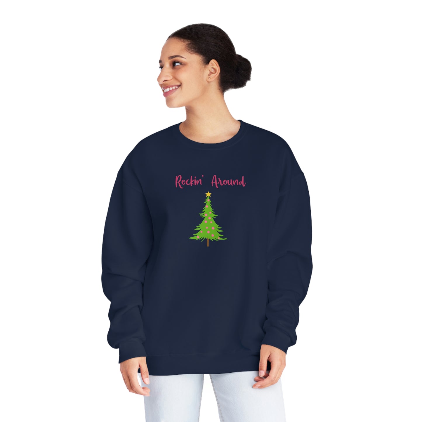 NWT- Rockin Around The Tree Unisex NuBlend® Crewneck Sweatshirt