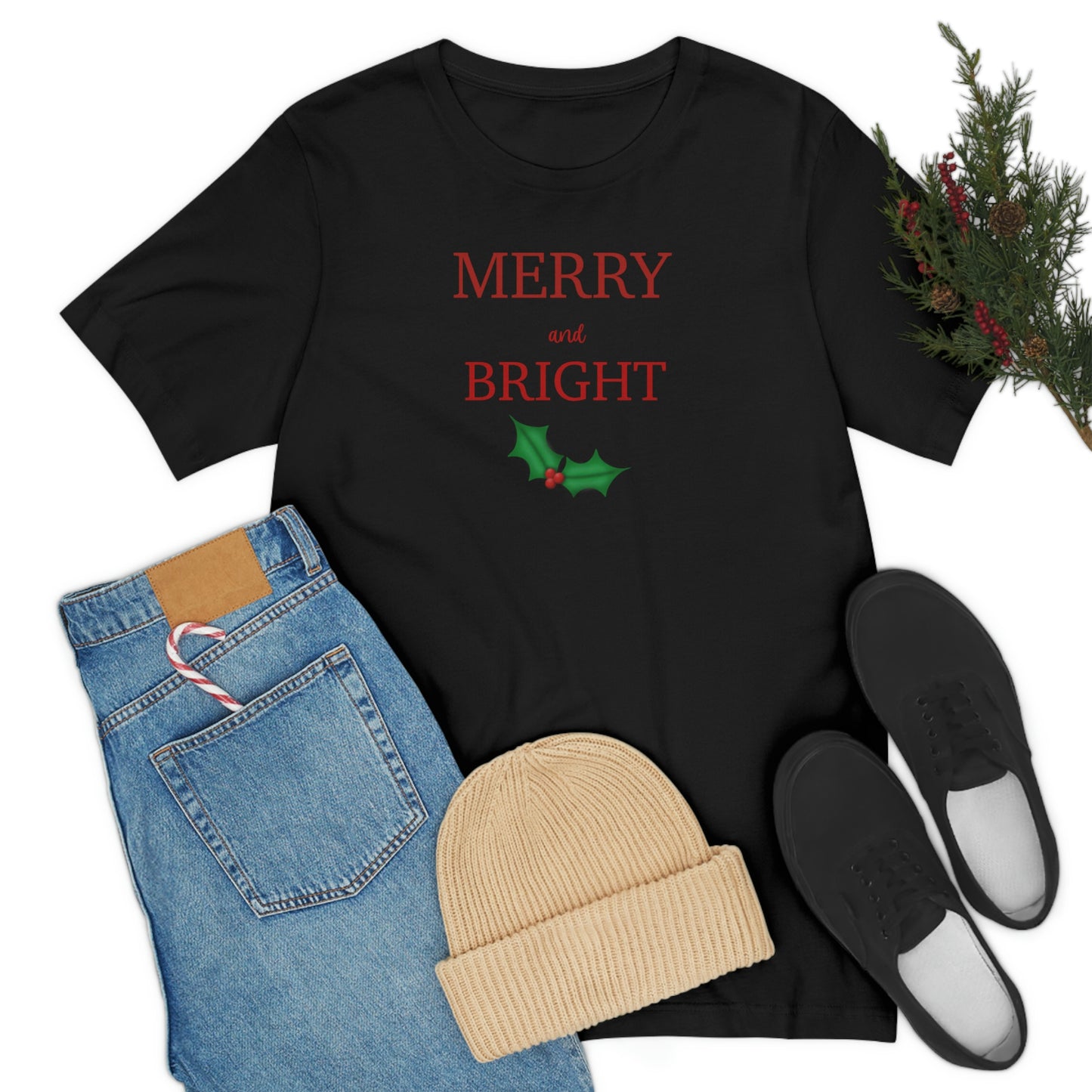 Holiday Merry Unisex Jersey Short Sleeve Tee