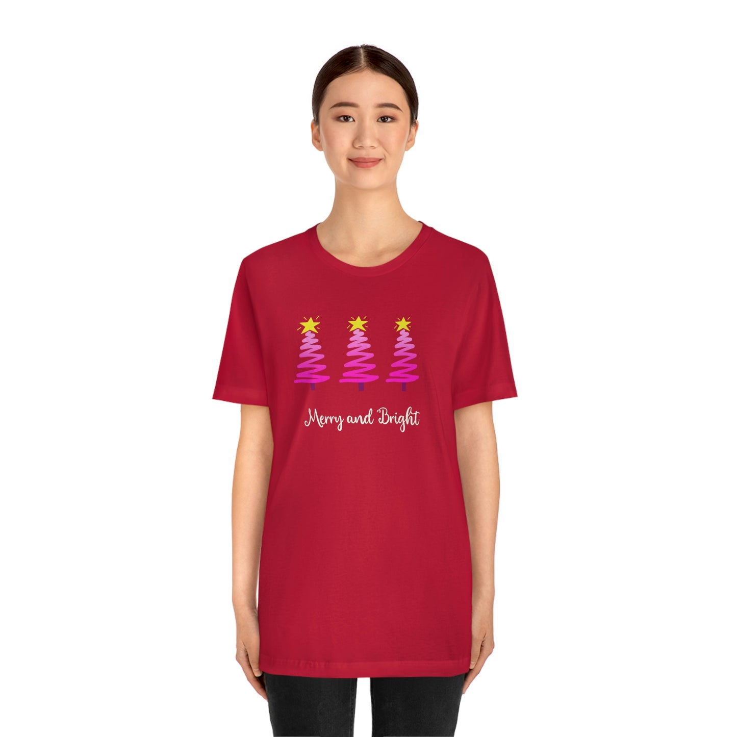 Holiday Merry and Bright Unisex Jersey Short Sleeve Tee