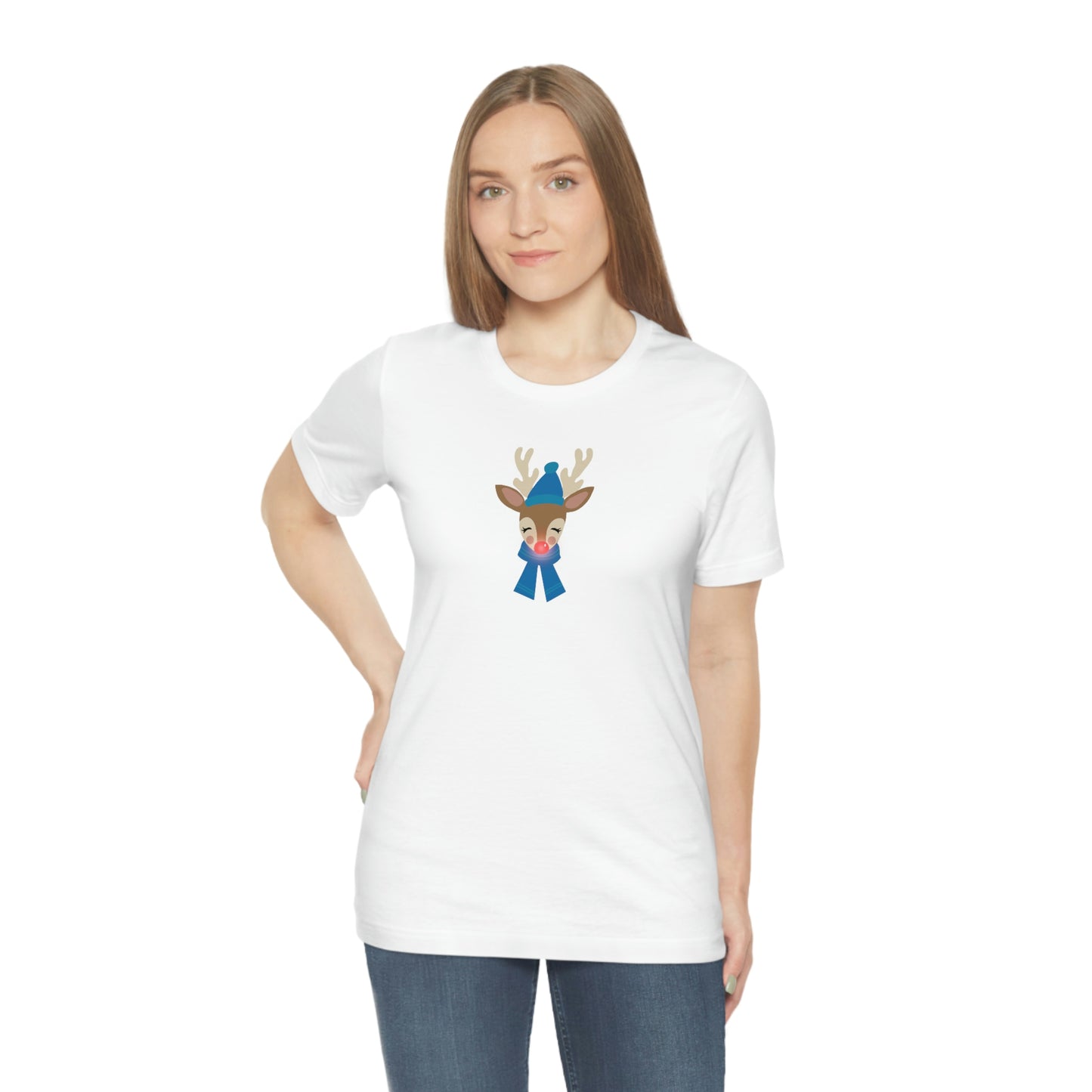 Holiday Reindeer 1 Unisex Jersey Short Sleeve Tee