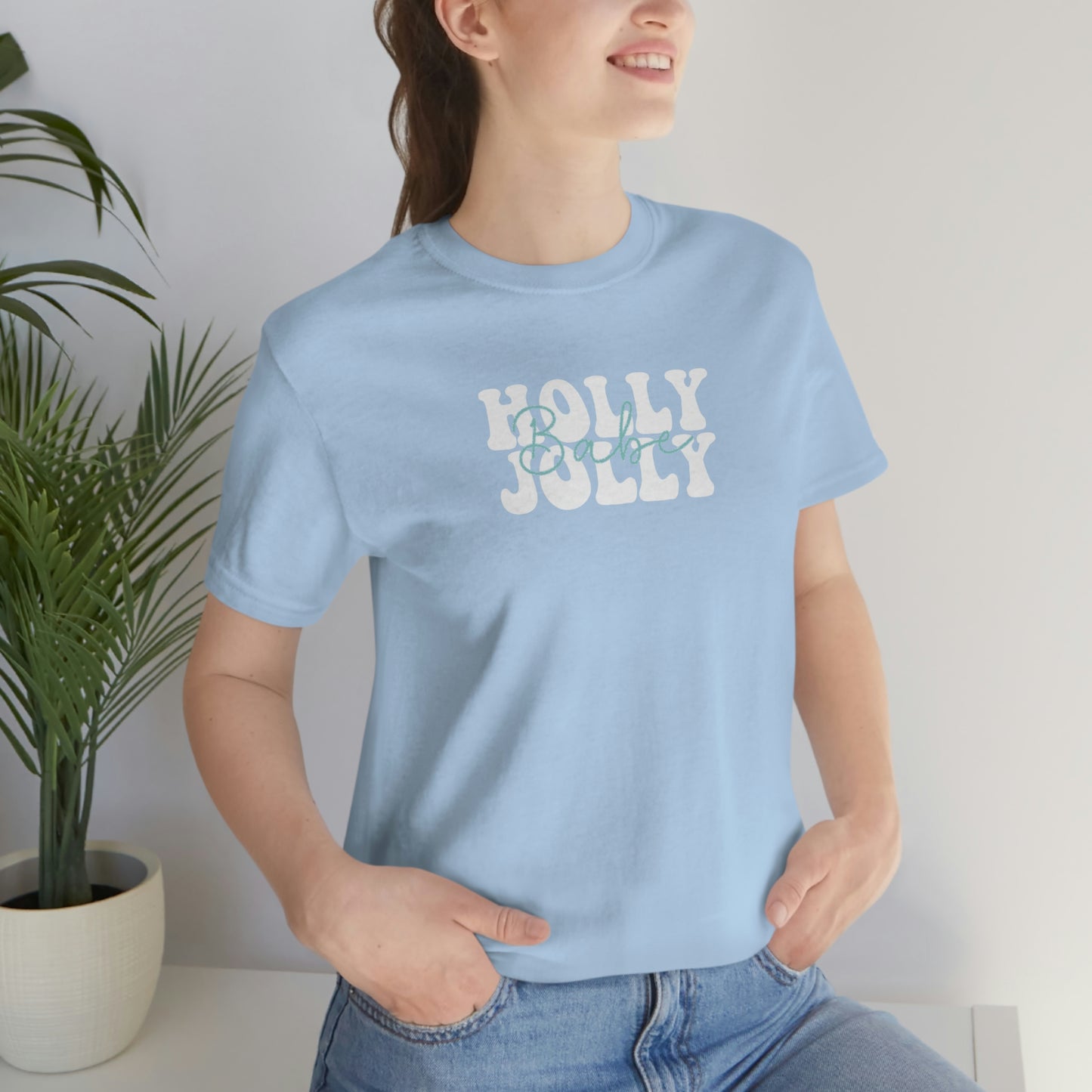 Holiday Holly Jolly Babe Unisex Jersey Short Sleeve Tee