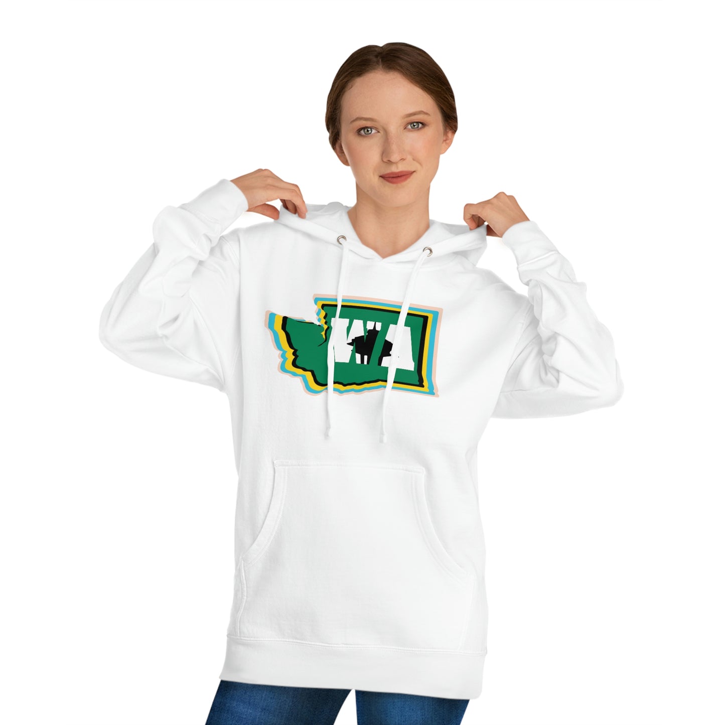 State Love- Washington Alternate Green SN Unisex Hooded Sweatshirt