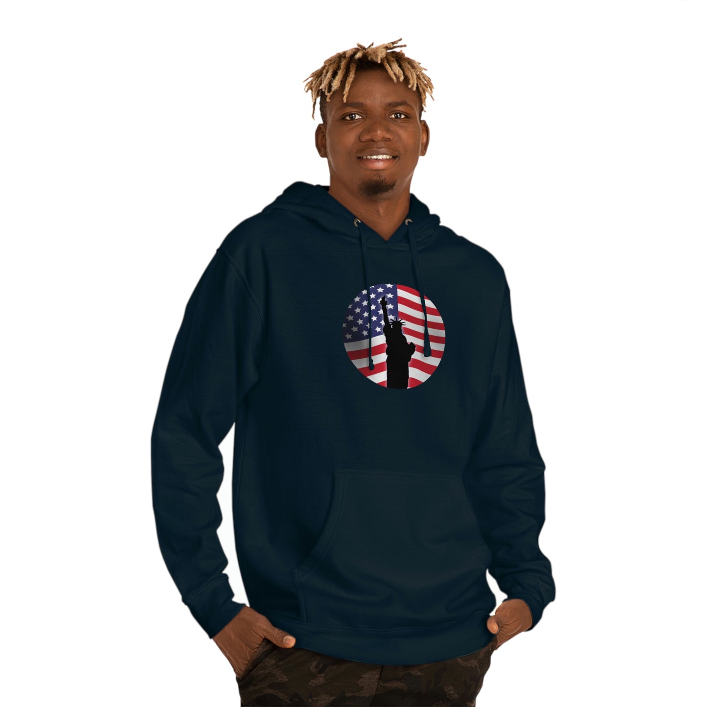 Holiday Lady Liberty 2 Unisex Hooded Sweatshirt