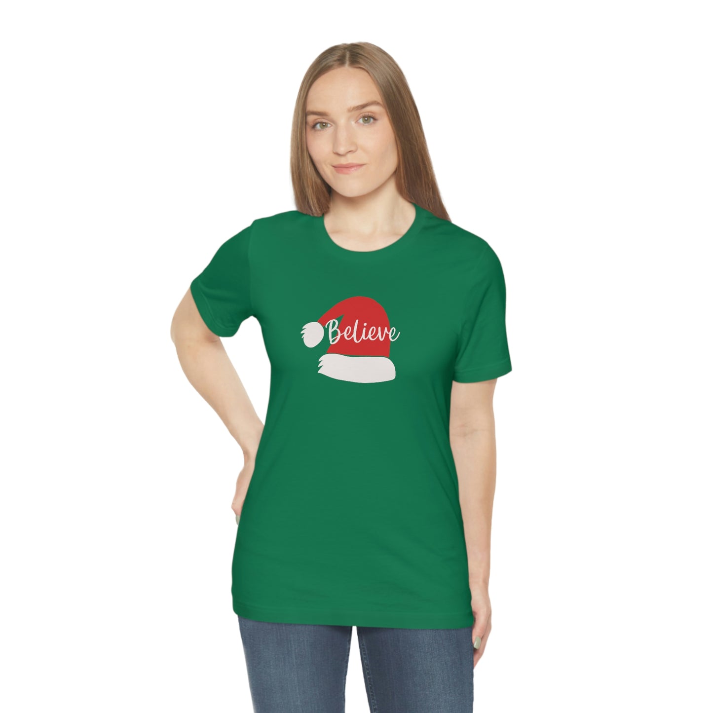 Holiday Santa Hat Unisex Jersey Short Sleeve Tee