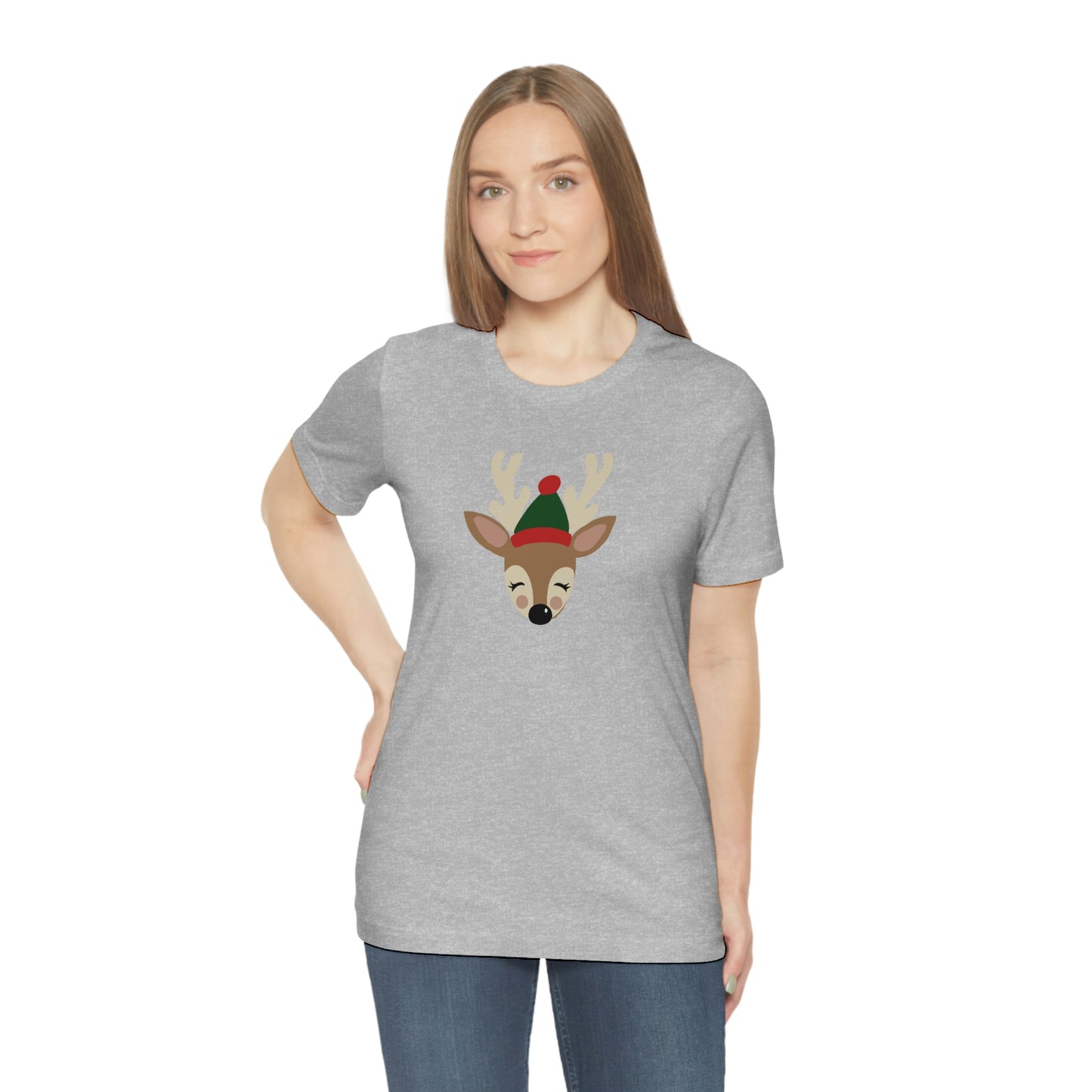 Holiday Reindeer Unisex Jersey Short Sleeve Tee