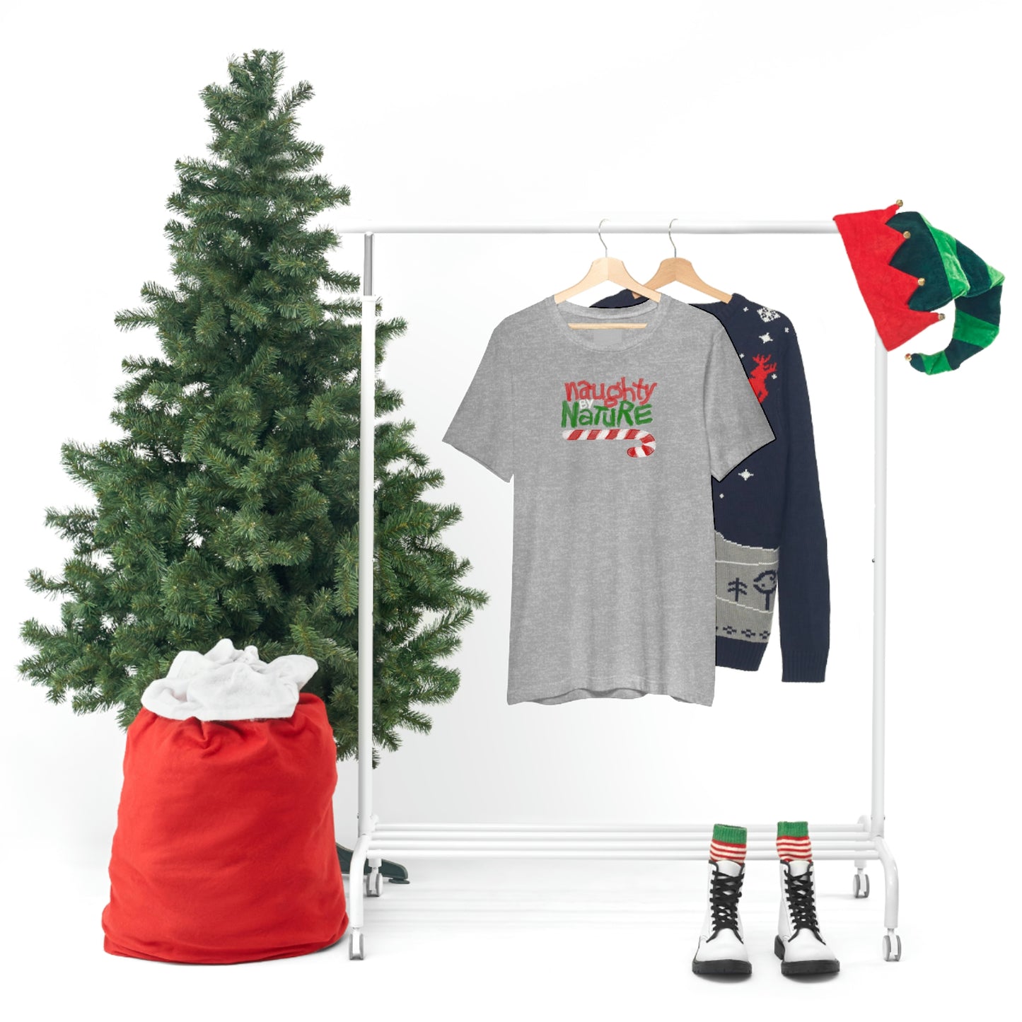 Holiday- Naughty by Nature Christmas Unisex Jersey Short Sleeve Tee