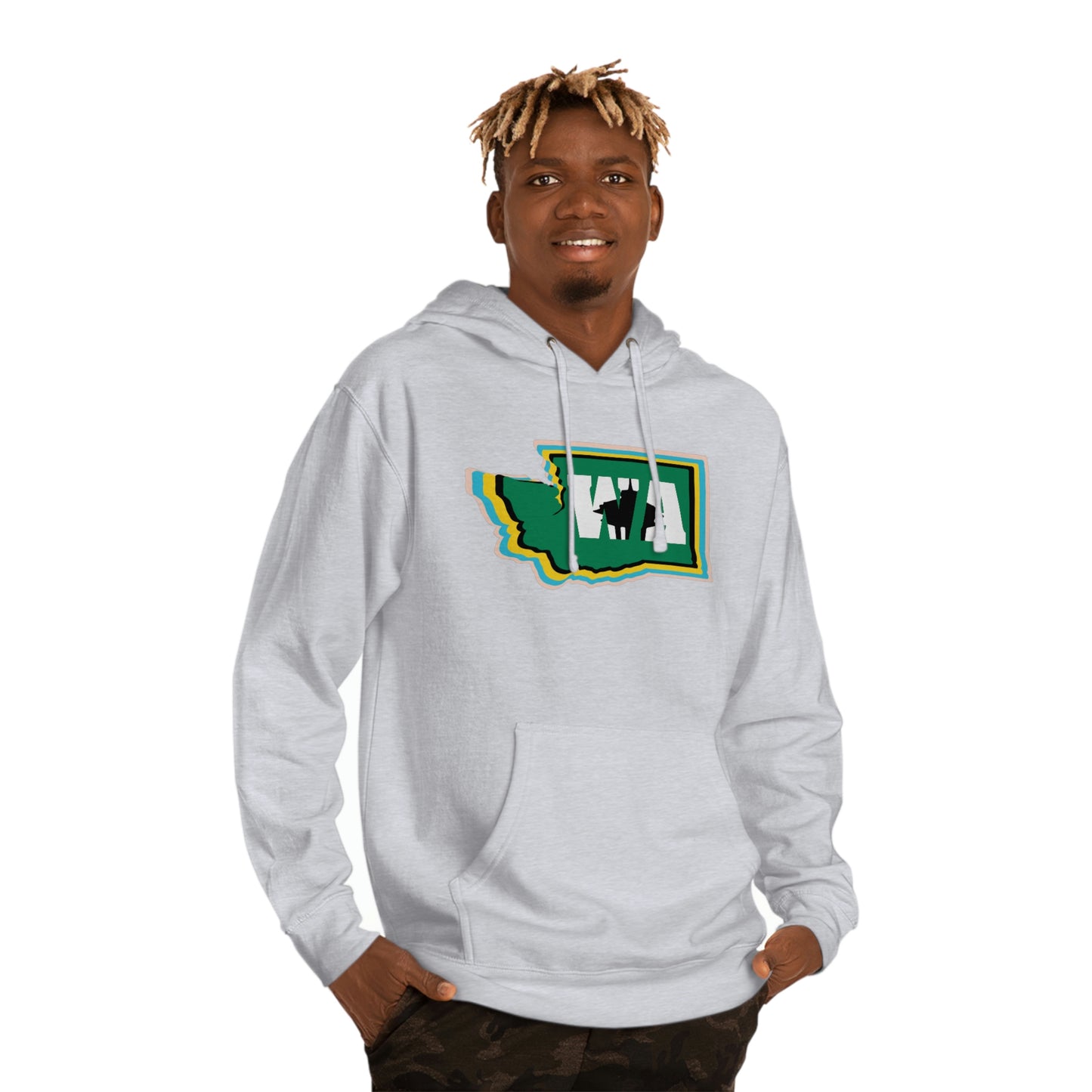 State Love- Washington Alternate Green SN Unisex Hooded Sweatshirt