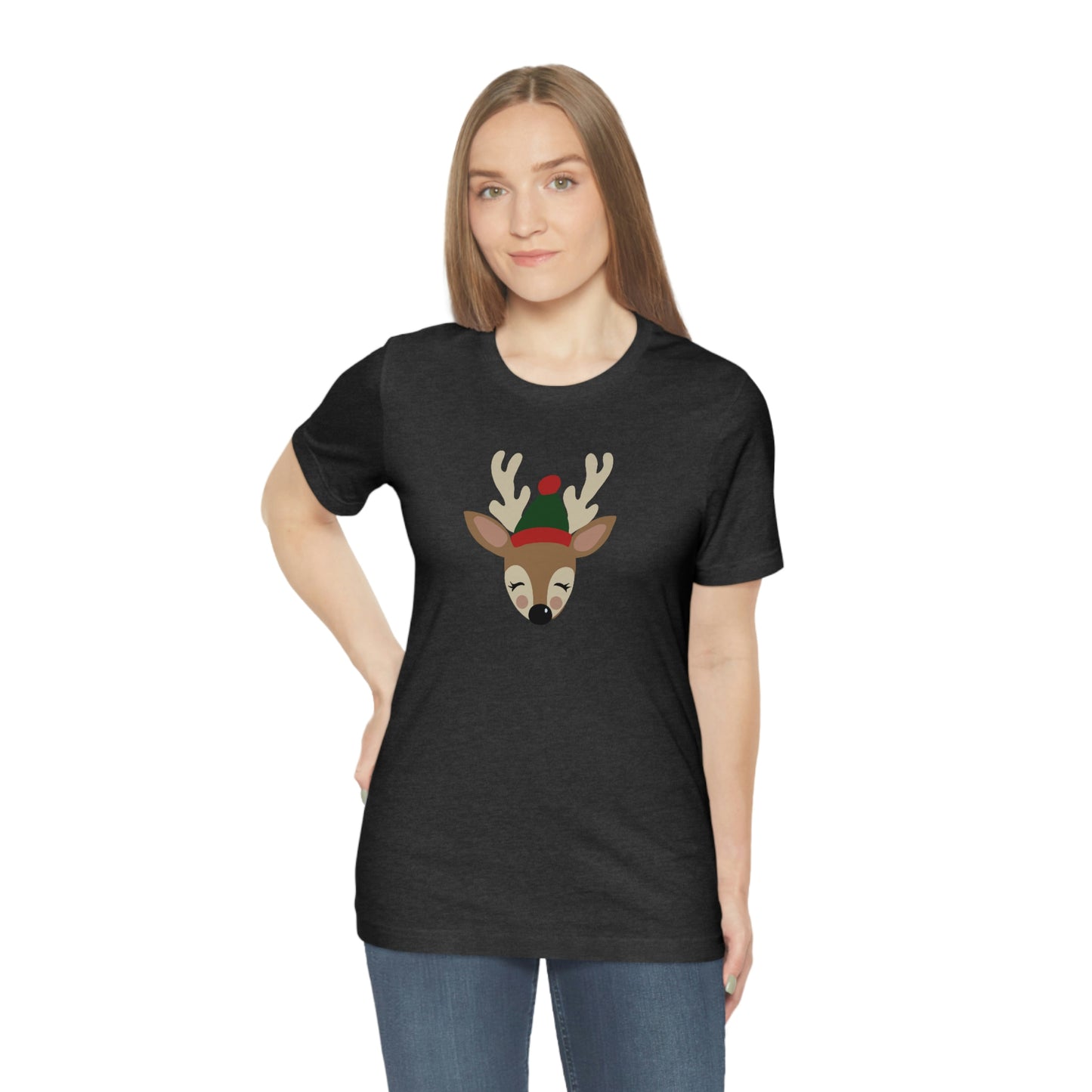 Holiday Reindeer Unisex Jersey Short Sleeve Tee