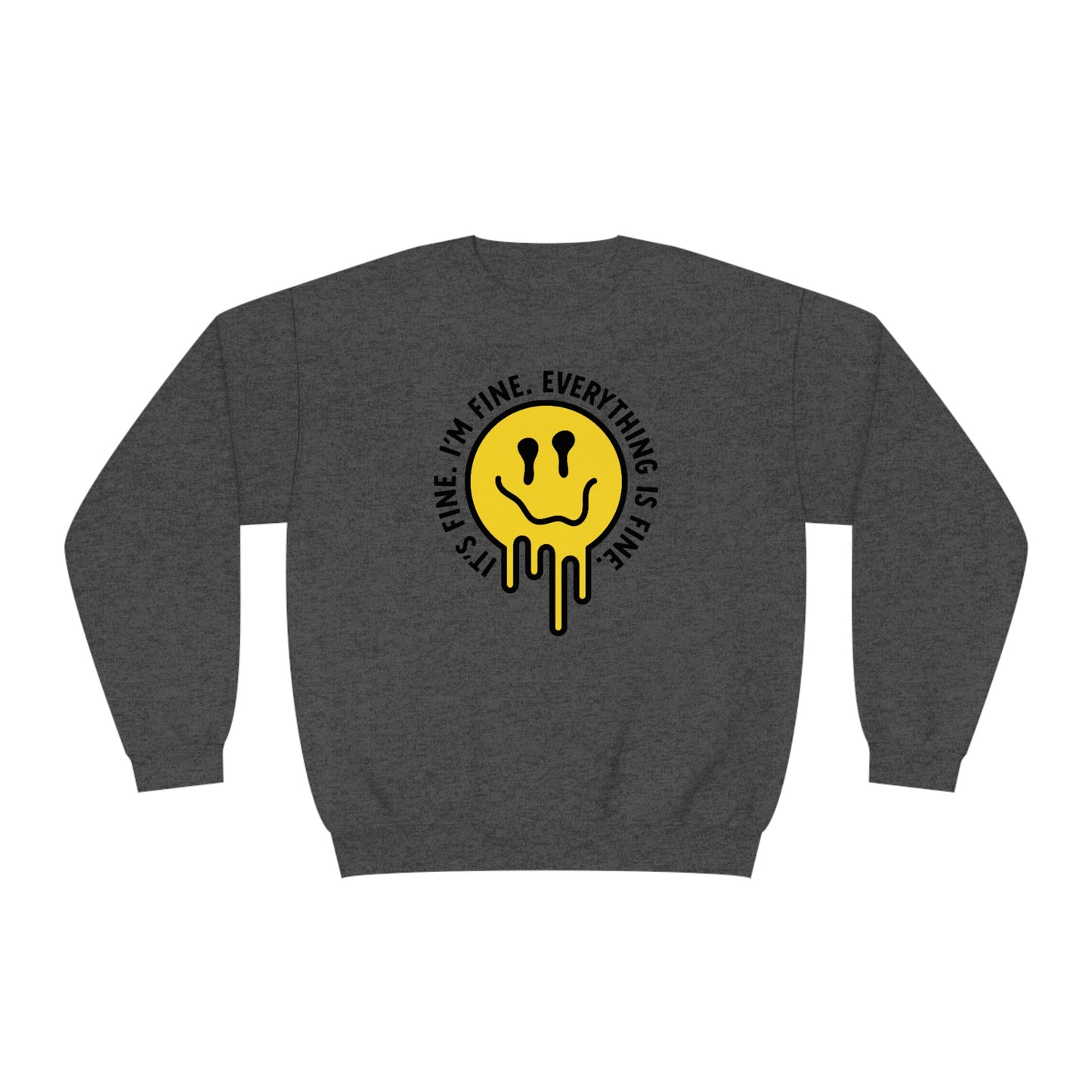 NWT-Melting Face Unisex NuBlend® Crewneck Sweatshirt