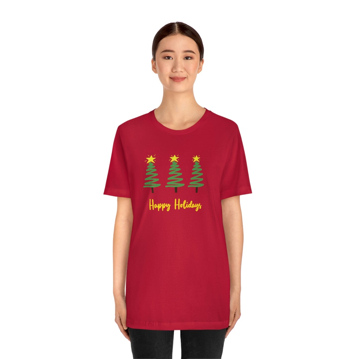 Holiday Happy Holidays Unisex Jersey Short Sleeve Tee