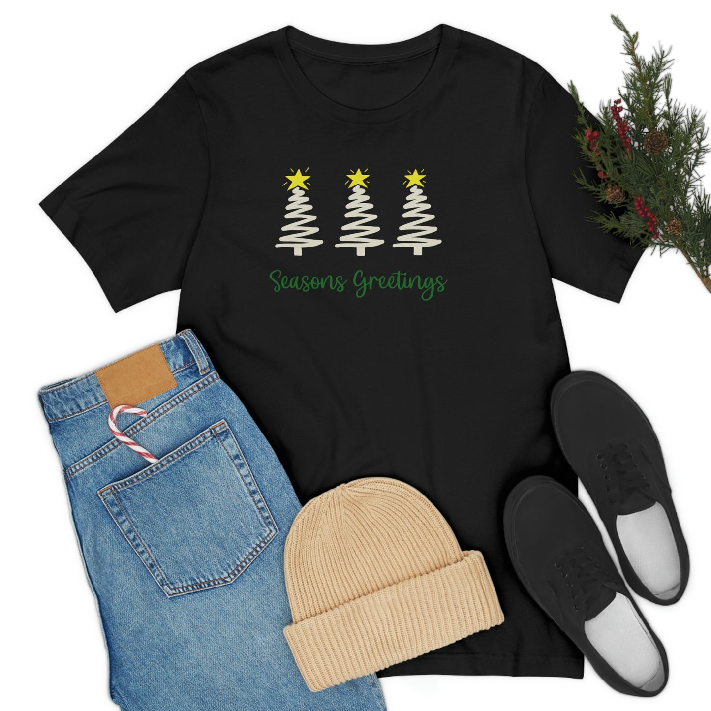 Holiday Seasons Greetings Unisex Jersey Short Sleeve Tee